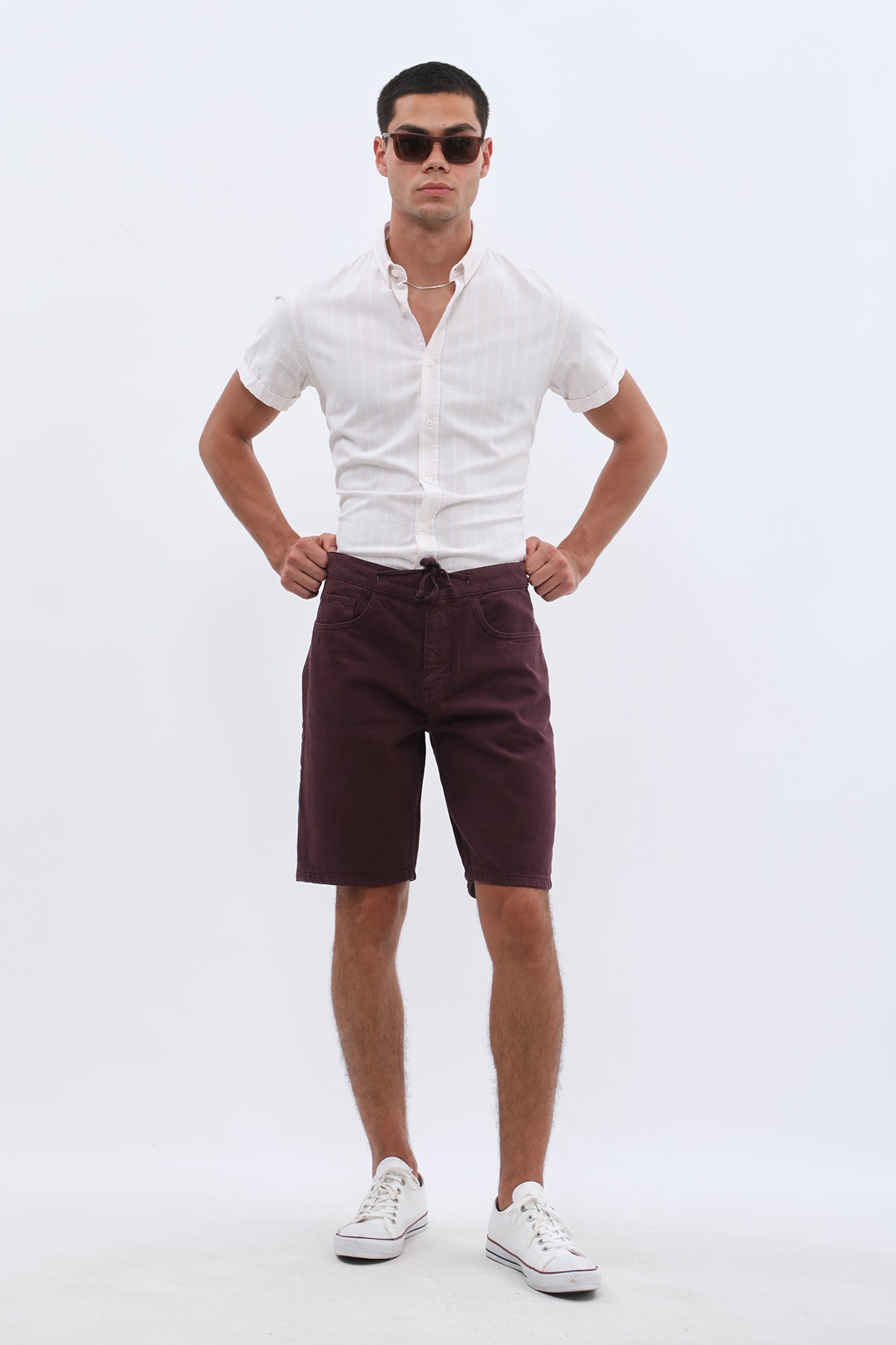 شورت قطن 100% من JEANSPRO - لون خمري