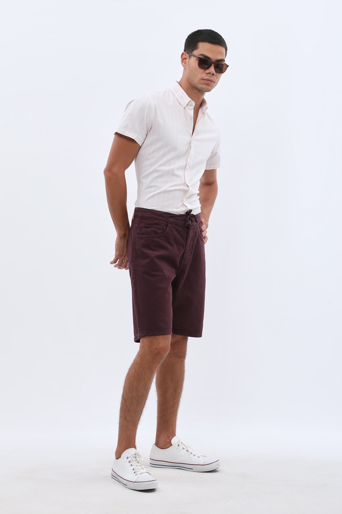 شورت قطن 100% من JEANSPRO - لون خمري