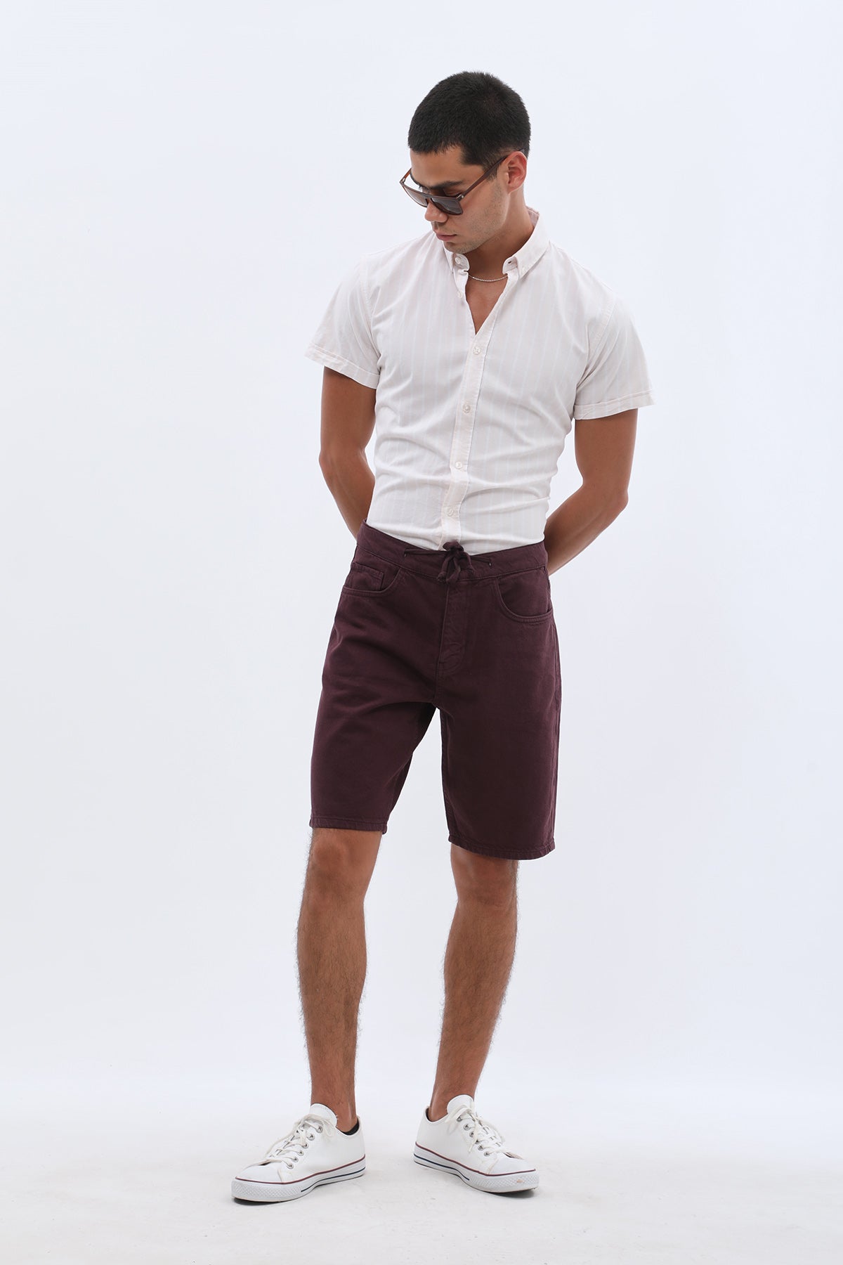 شورت قطن 100% من JEANSPRO - لون خمري