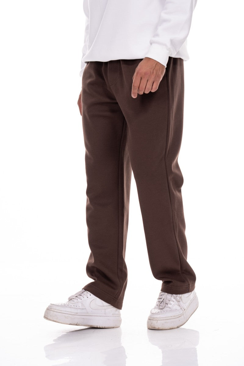 بنطال رياضي قطني مريح - بني