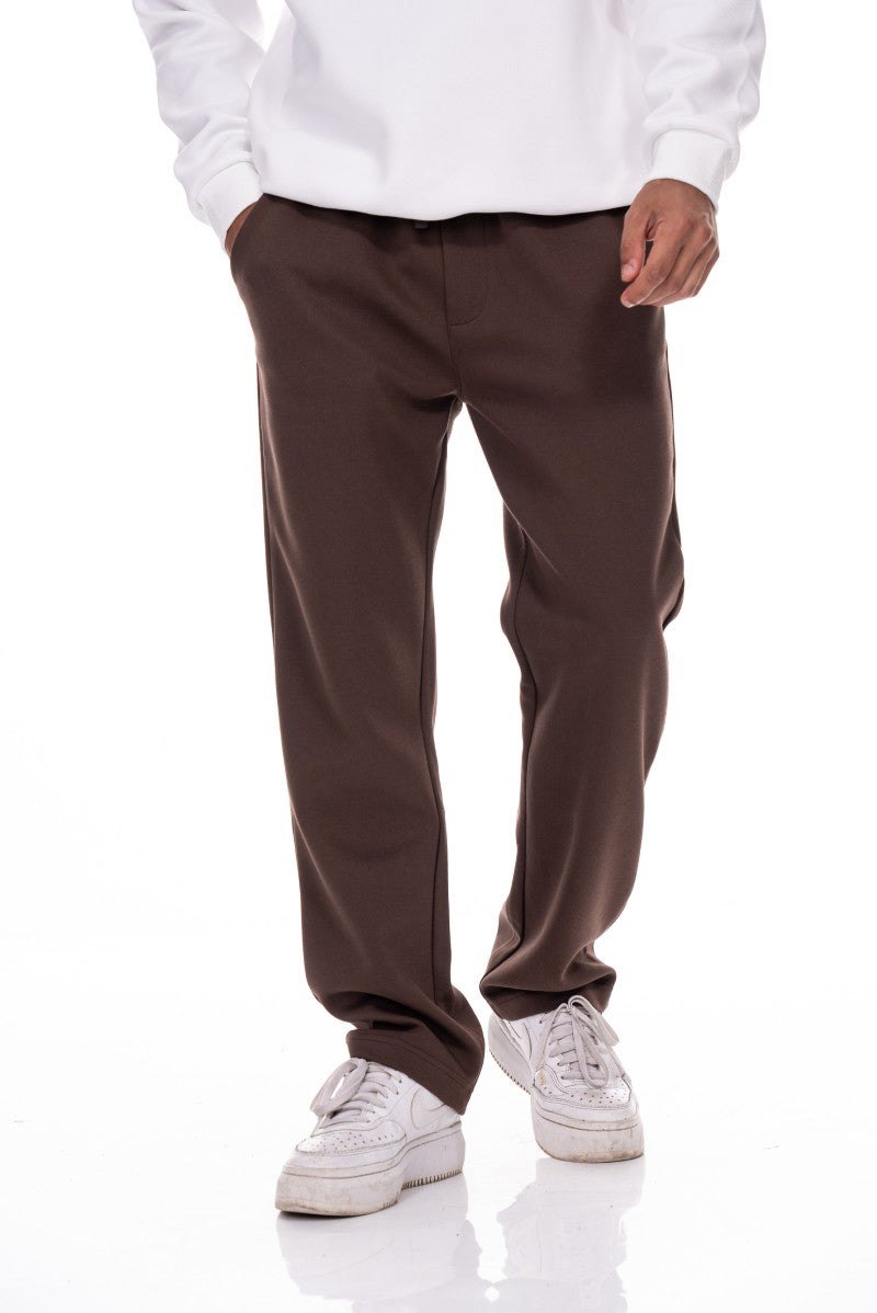 بنطال رياضي قطني مريح - بني