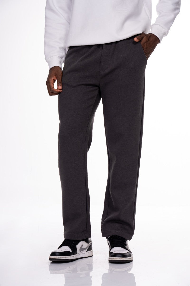 بنطال رياضي قطني مريح - رمادي