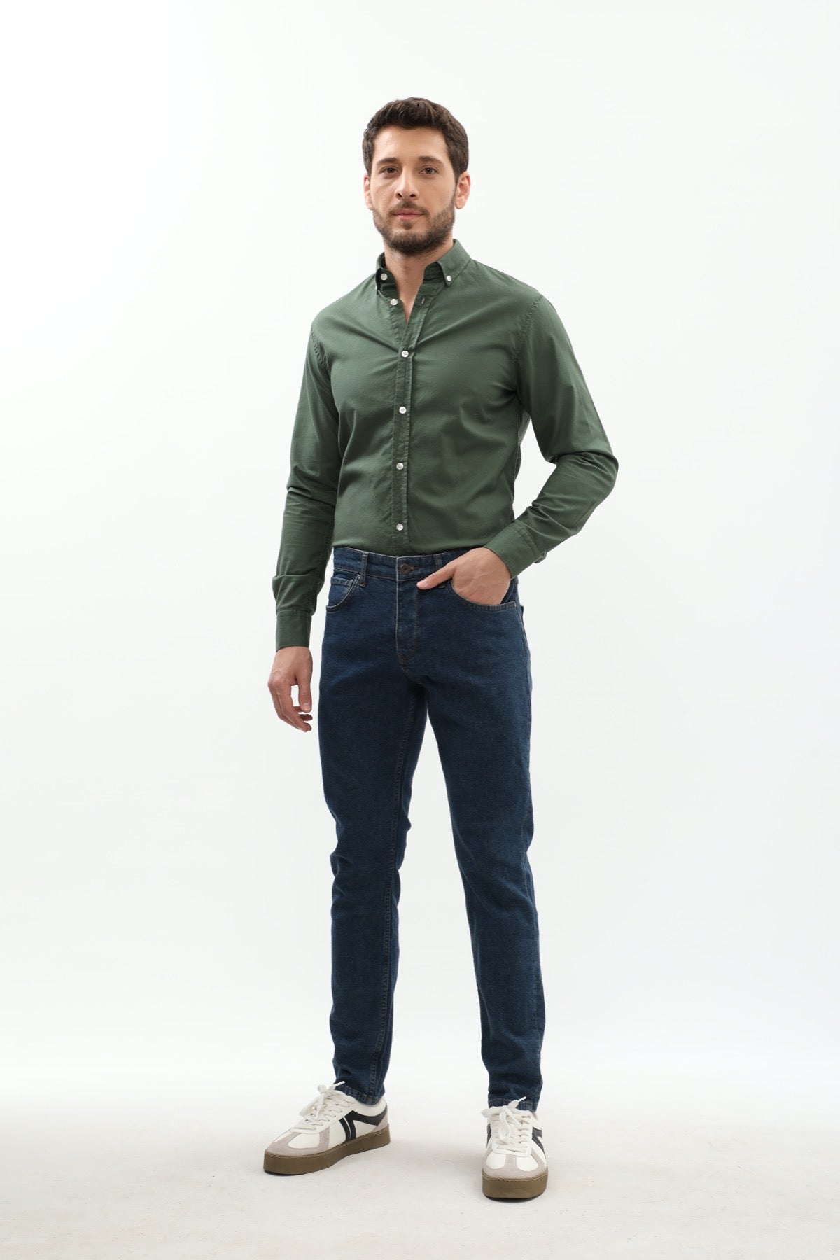 جينز Slim Fit من JEANSPRO - لون أزرق غامق