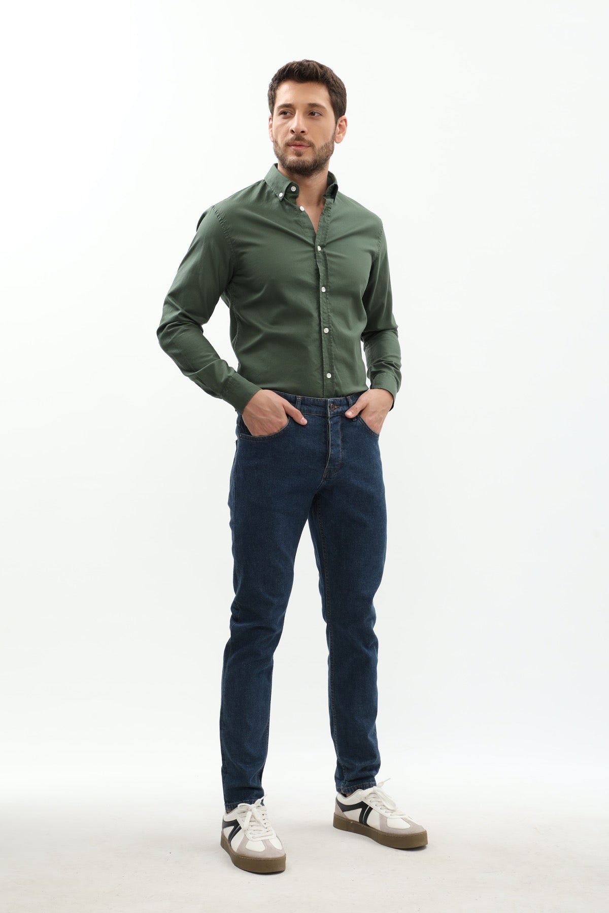 جينز Slim Fit من JEANSPRO - لون أزرق غامق