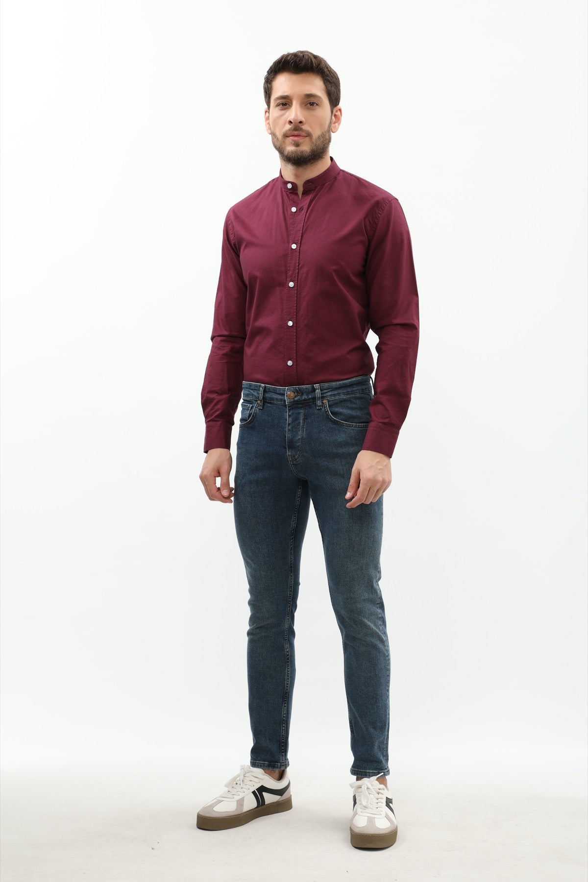 جينز Slim Fit من JEANSPRO - لون أزرق رمادي