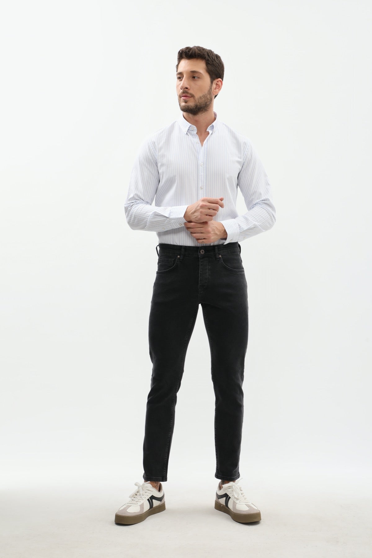 جينز Slim Fit من JEANSPRO - لون أسود