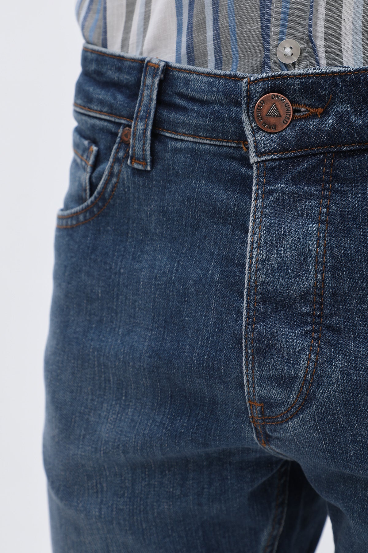 DNM UNITED Slim Fit Jeans - Sky Blue Washed