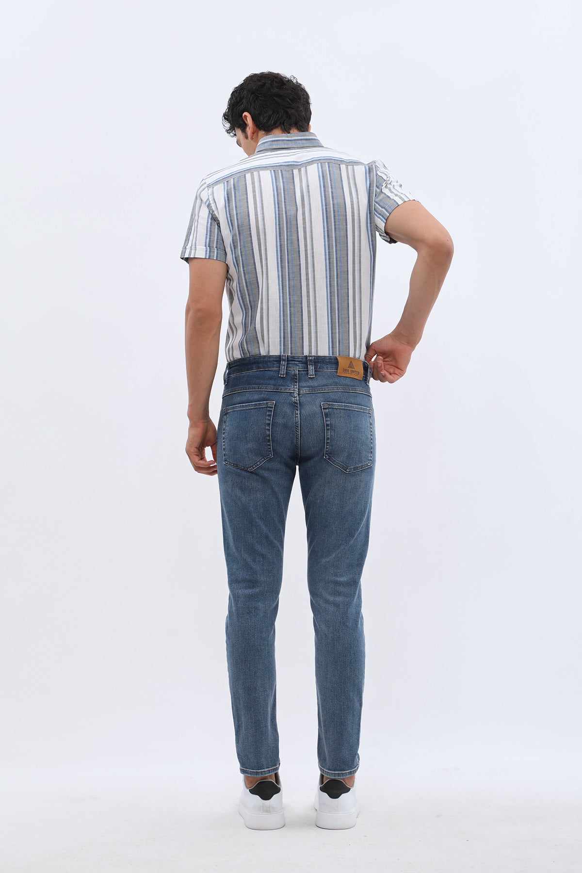 DNM UNITED Slim Fit Jeans - Sky Blue Washed