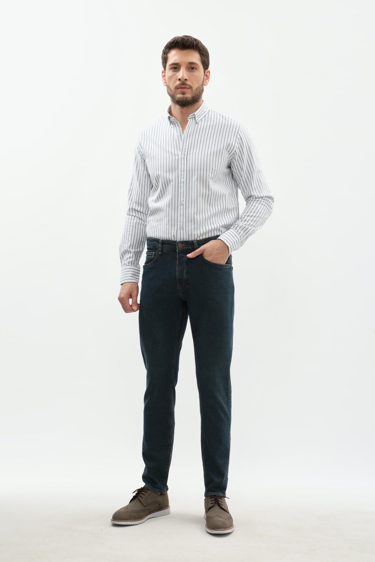 DNM UNITED Slim Fit Jeans - Navy Blue