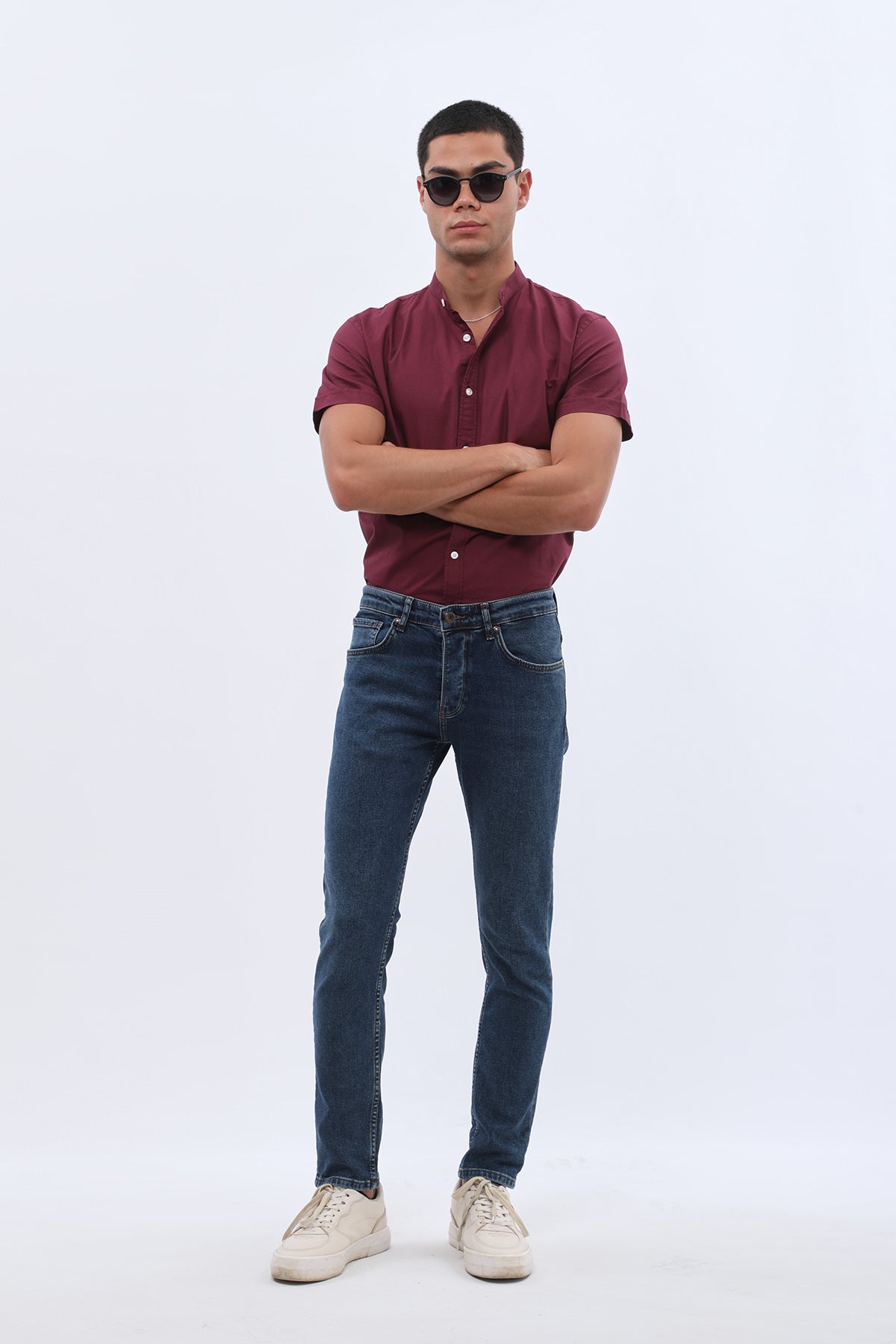 جينز Slim Fit من JEANSPRO - لون أزرق ليلي داكن