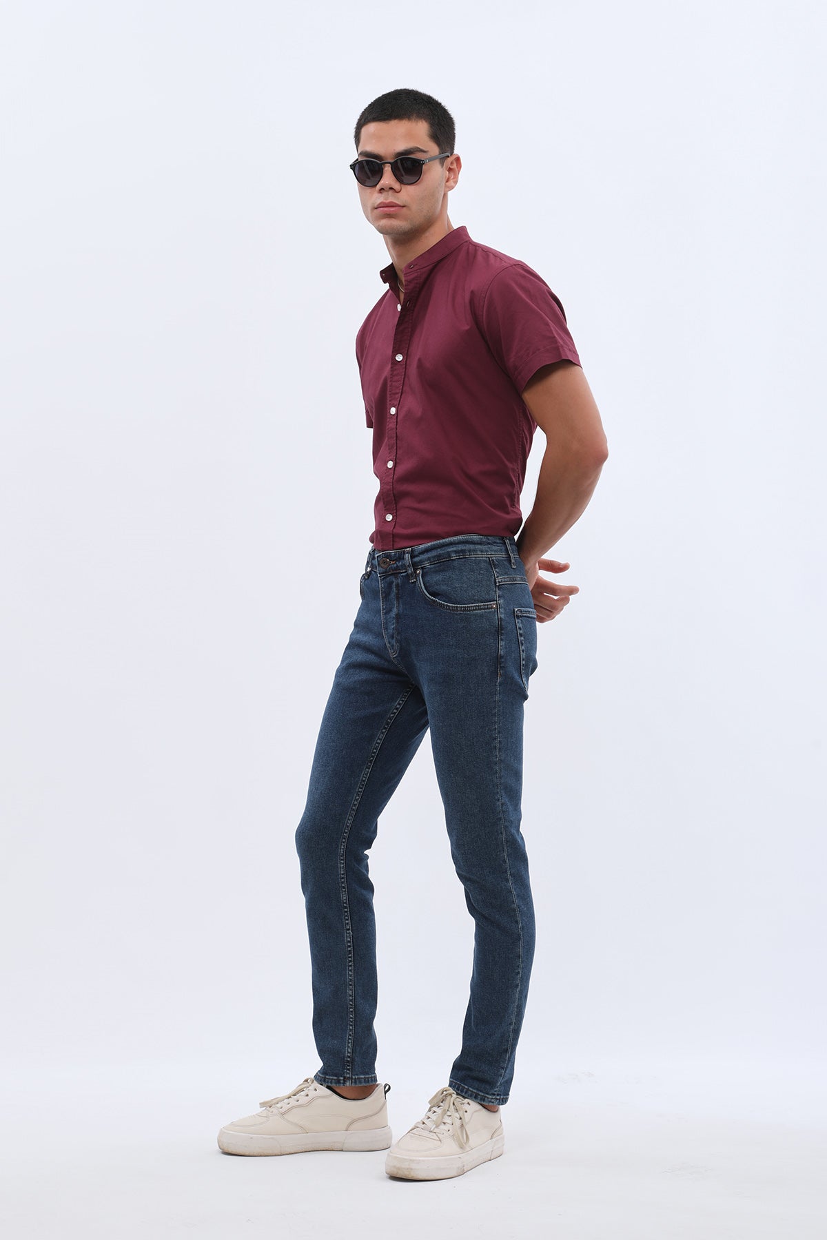 جينز Slim Fit من JEANSPRO - لون أزرق ليلي داكن