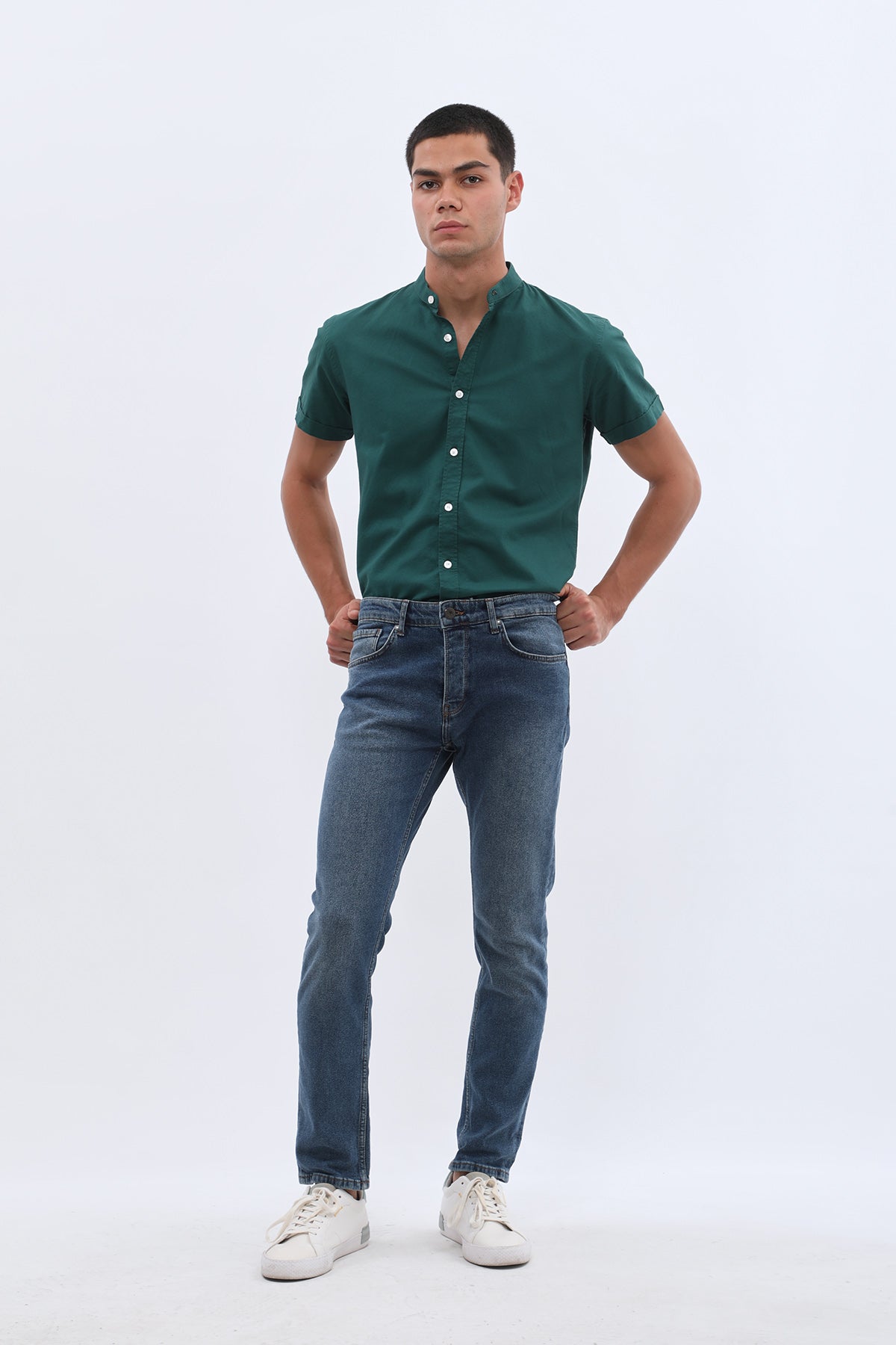 جينز Slim Fit من JEANSPRO - لون أزرق باهت
