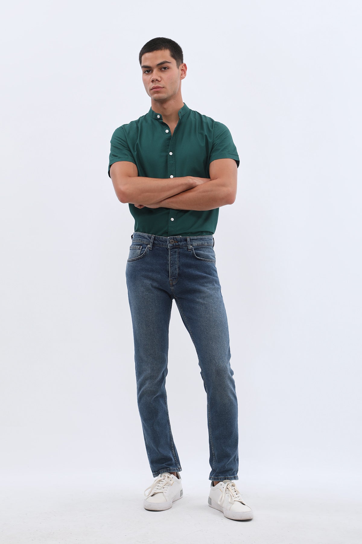 جينز Slim Fit من JEANSPRO - لون أزرق باهت