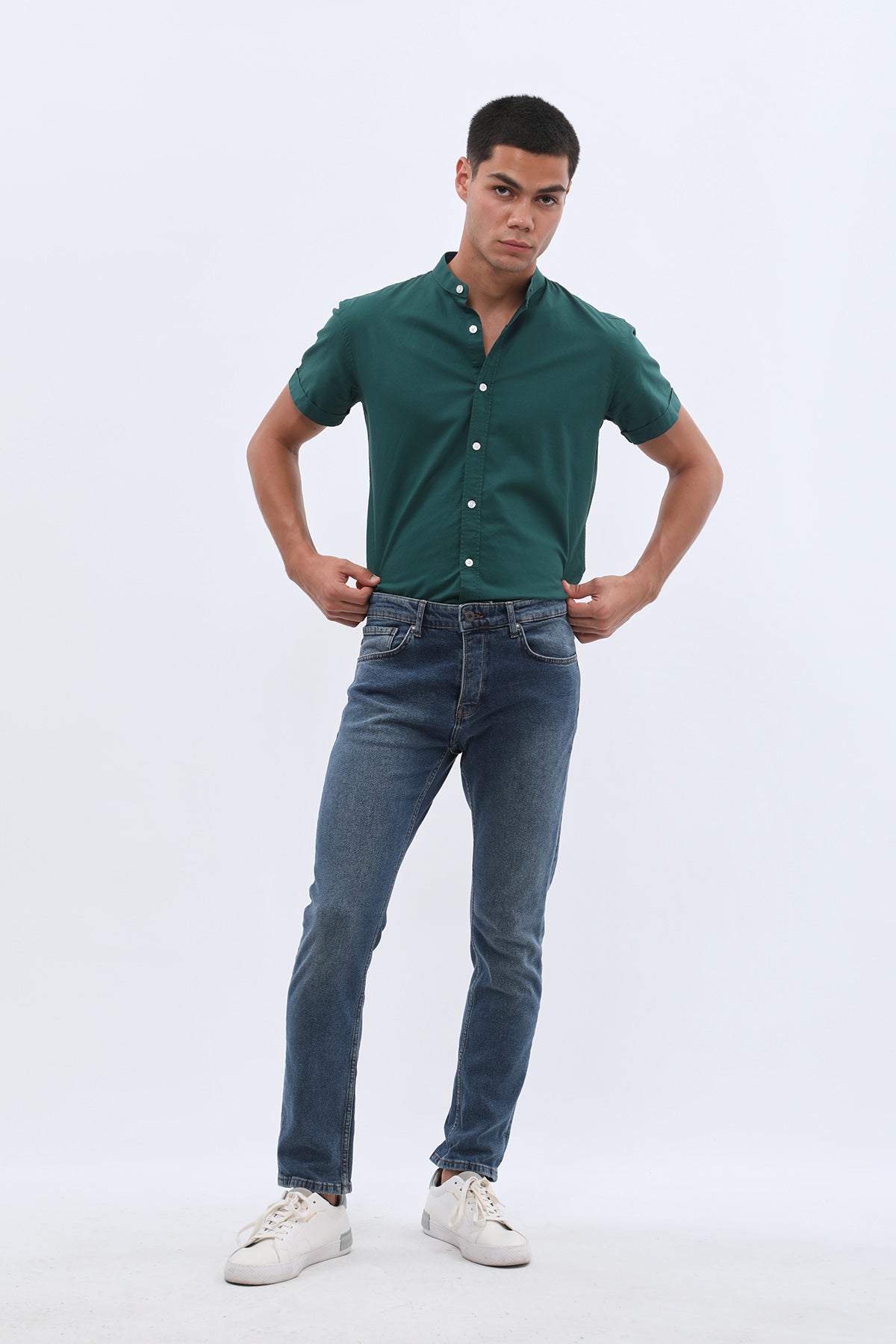 جينز Slim Fit من JEANSPRO - لون أزرق باهت