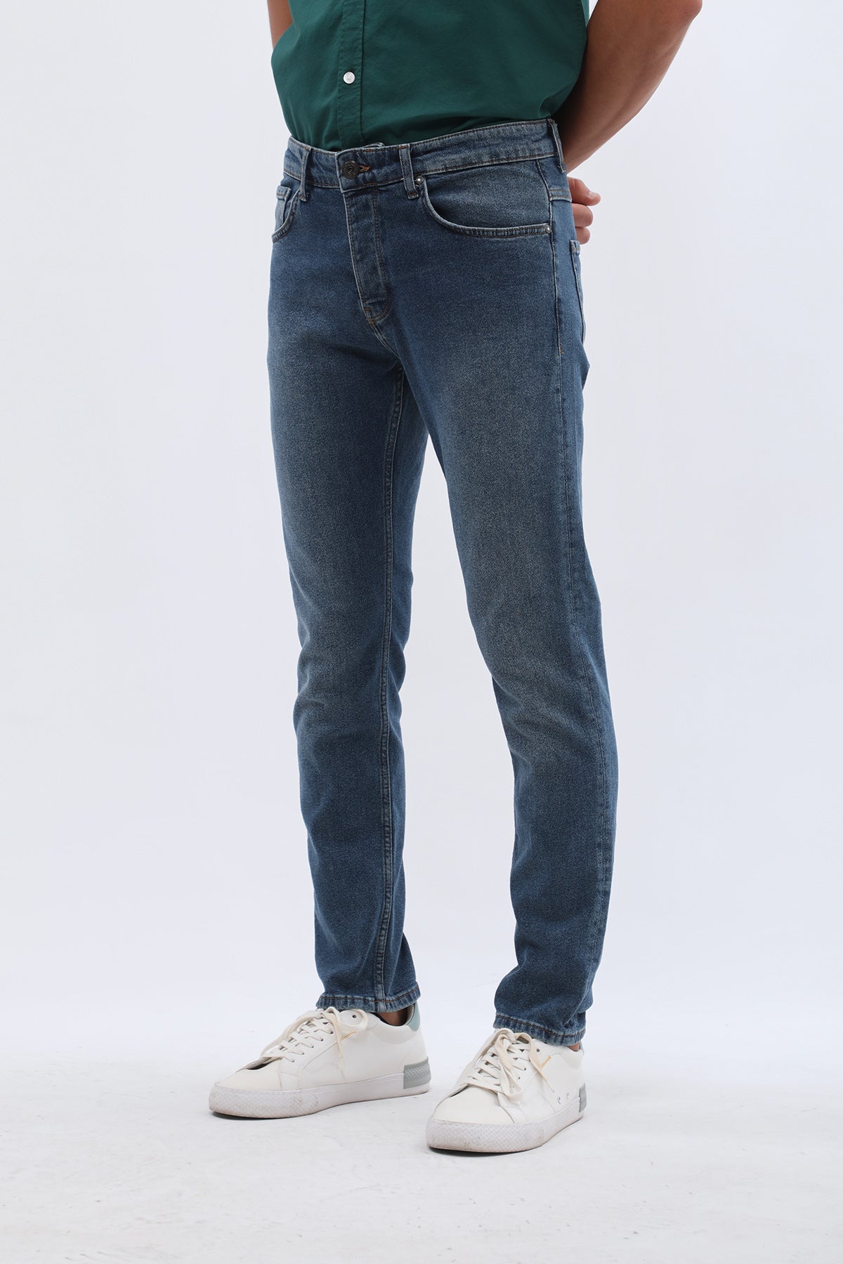 جينز Slim Fit من JEANSPRO - لون أزرق باهت
