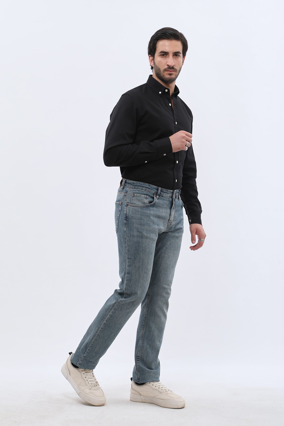 DNM UNITED Comfort Fit Jeans - Sky Blue Washed