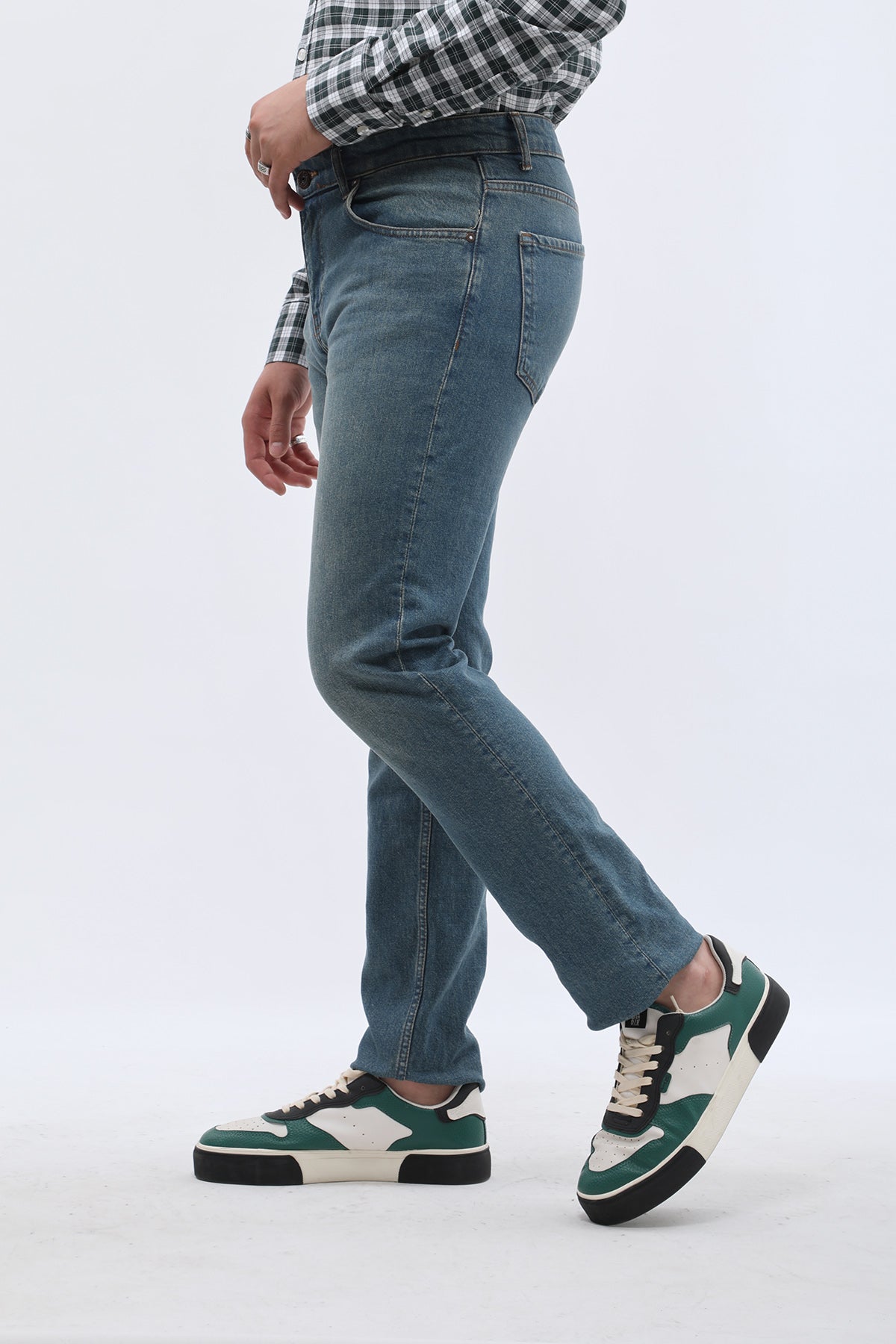 جينز Comfort Fit من JEANSPRO - لون أزرق عتيق