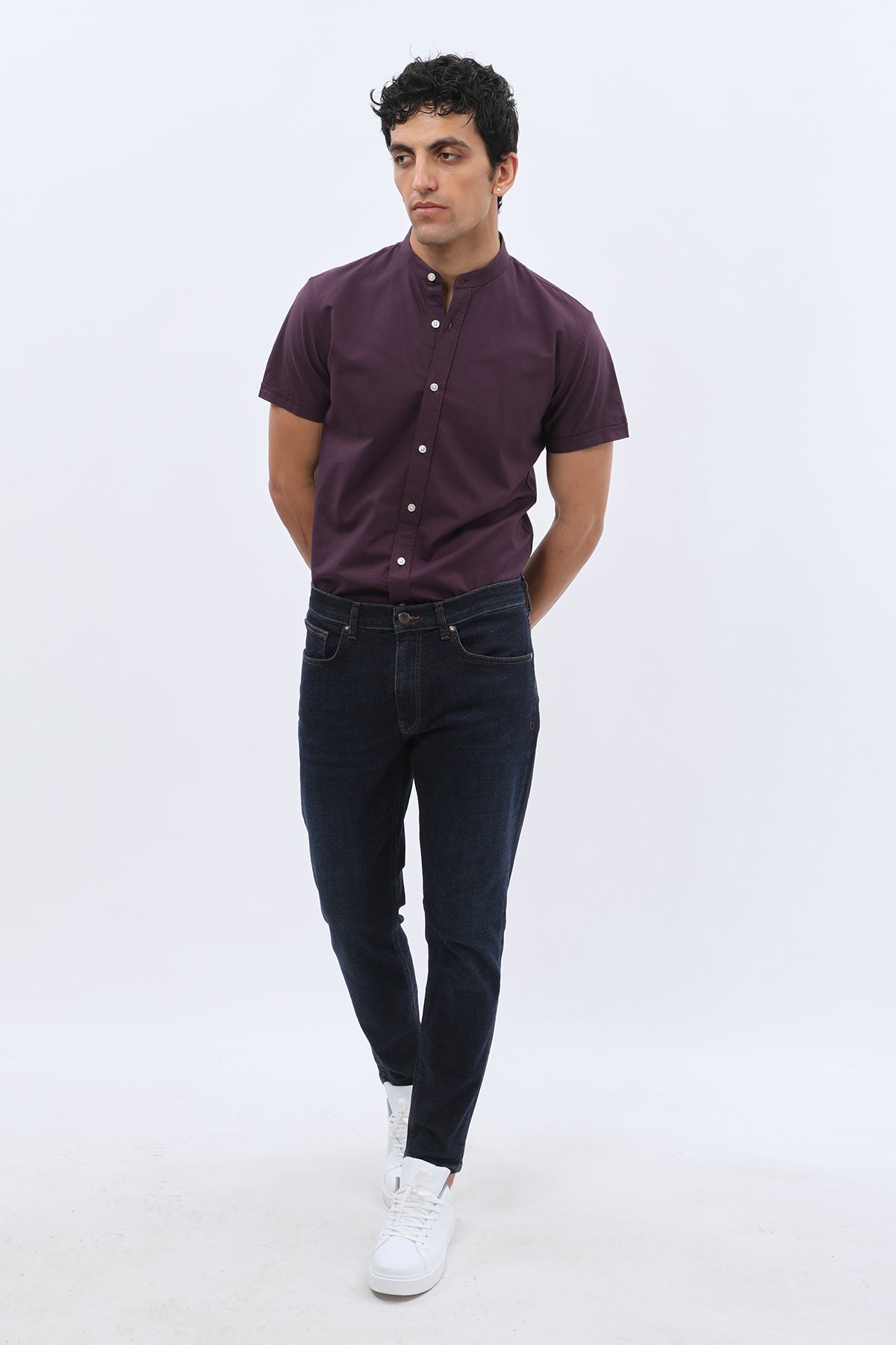 جينز Boyfriend Slim Fit من JEANSPRO - لون كحلي كلاسيك