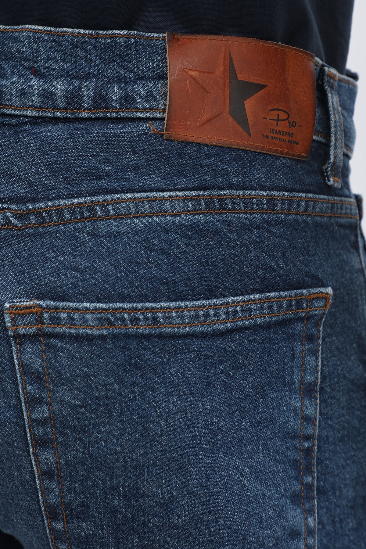 جينز Boyfriend Slim Fit من JEANSPRO - لون أزرق غامق