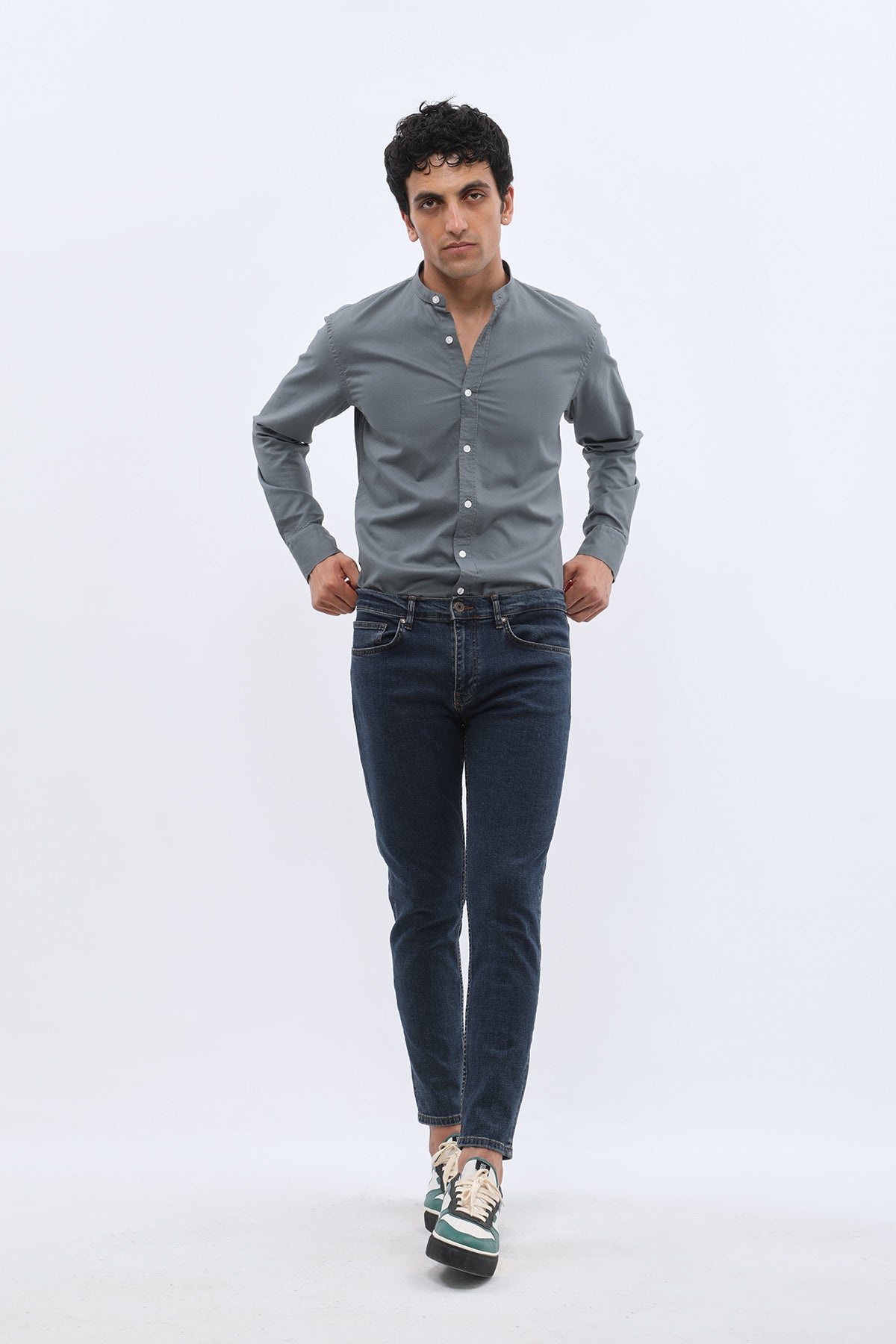 JEANSPRO Boyfriend Slim Fit Jeans - Charcoal Blue