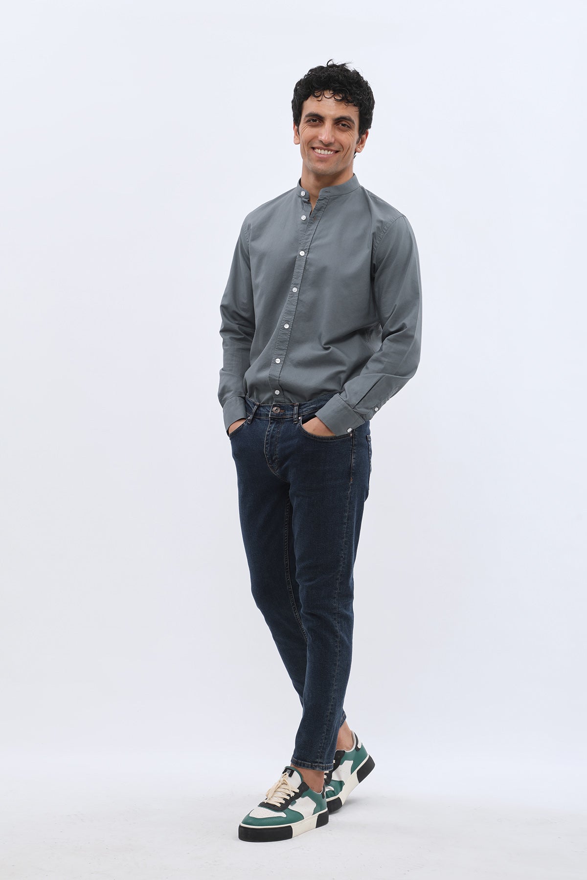 JEANSPRO Boyfriend Slim Fit Jeans - Charcoal Blue