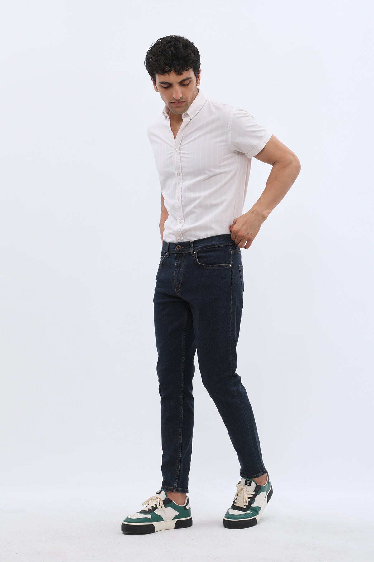 جينز Boyfriend Slim Fit من JEANSPRO - لون دينم كلاسيكي