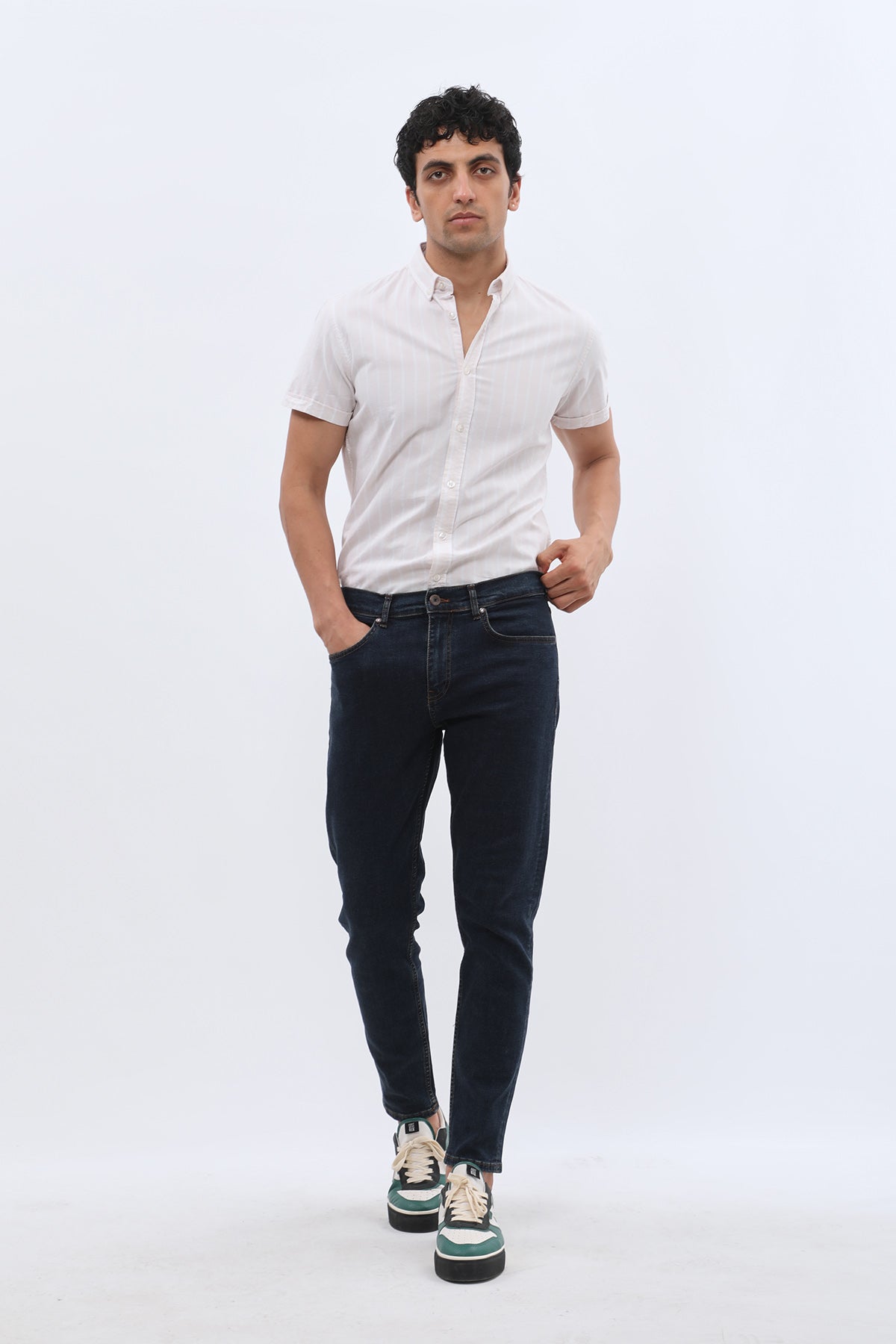 جينز Boyfriend Slim Fit من JEANSPRO - لون دينم كلاسيكي