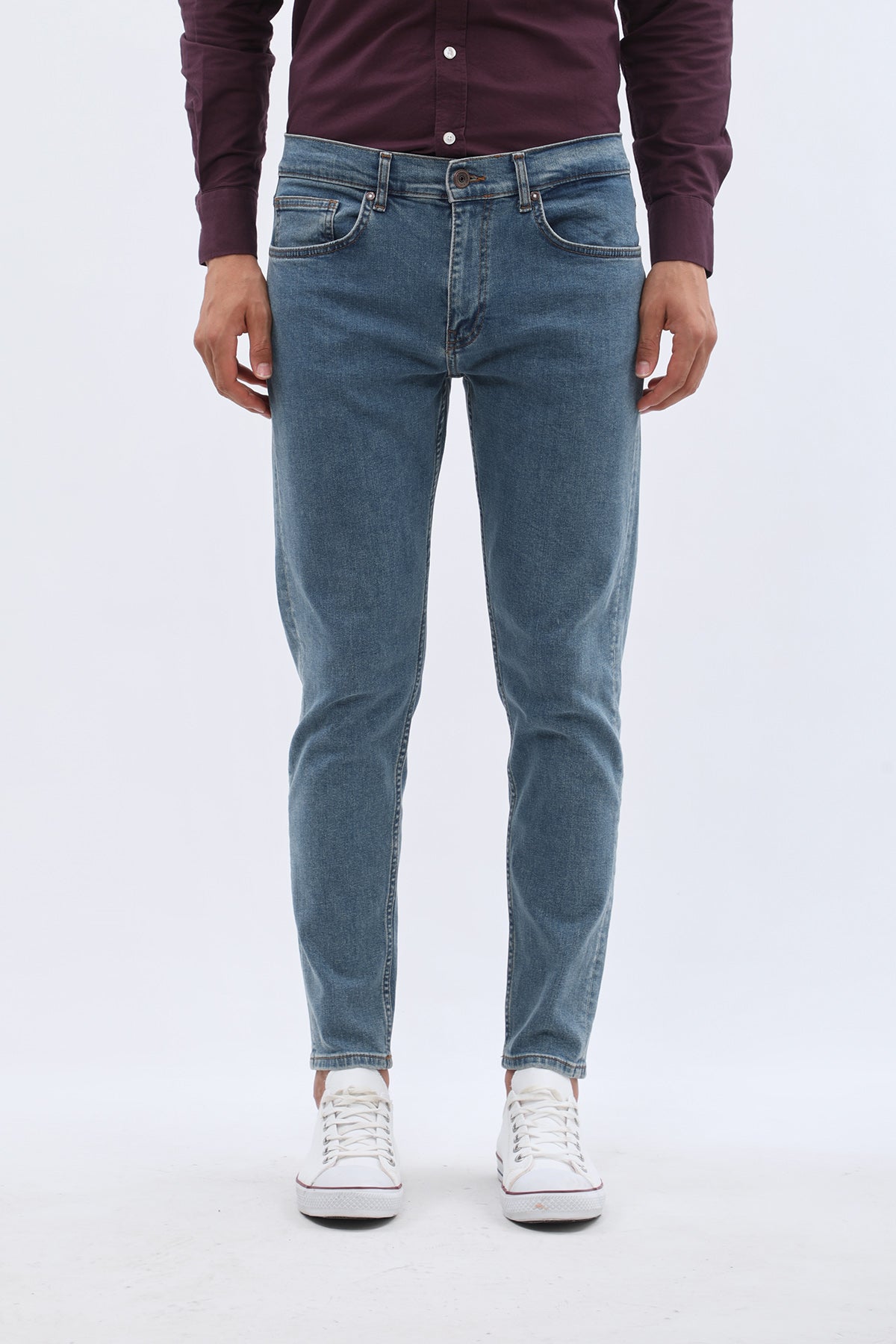 JEANSPRO Boyfriend Slim Fit Jeans - Faded Blue