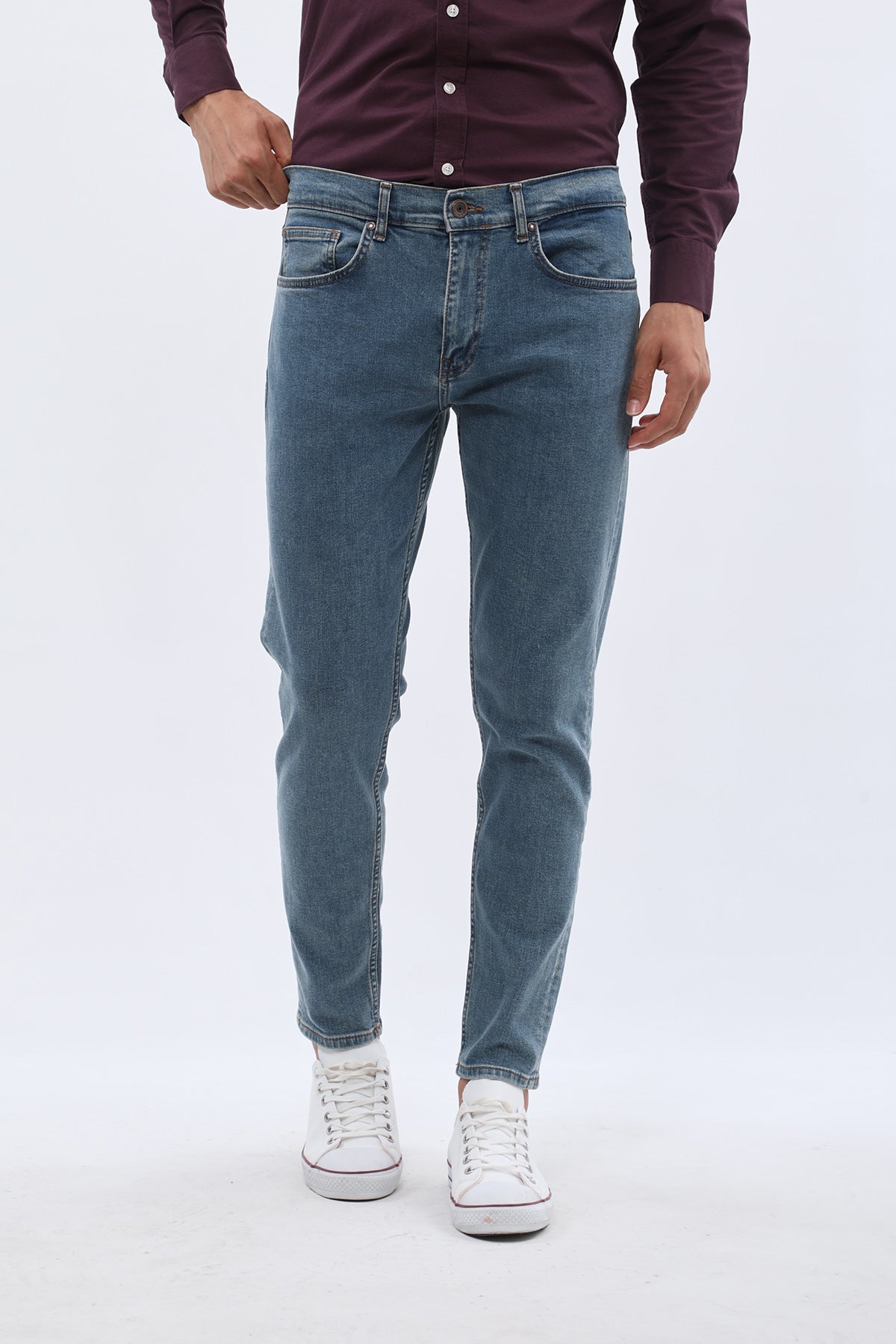 JEANSPRO Boyfriend Slim Fit Jeans - Faded Blue