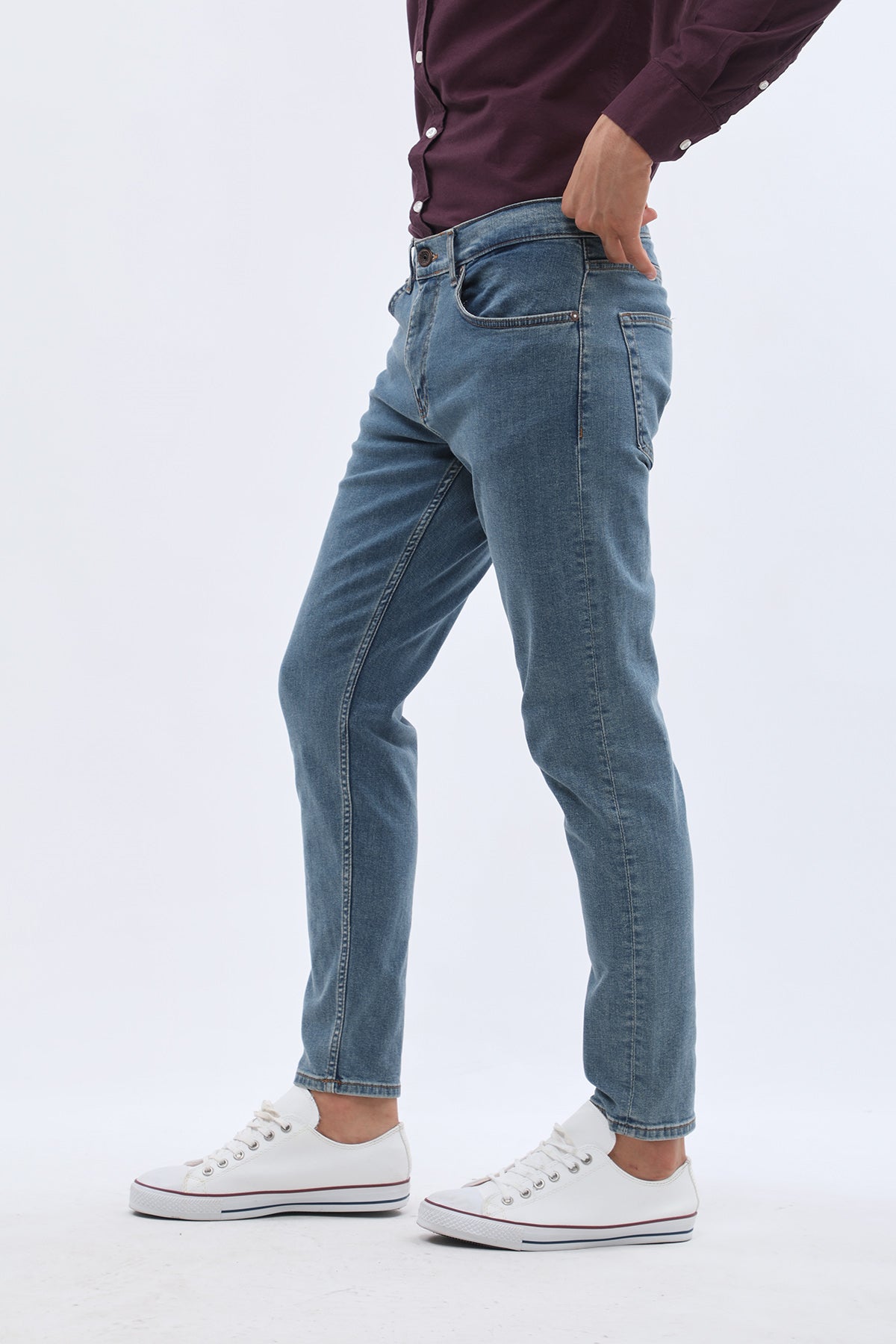 JEANSPRO Boyfriend Slim Fit Jeans - Faded Blue