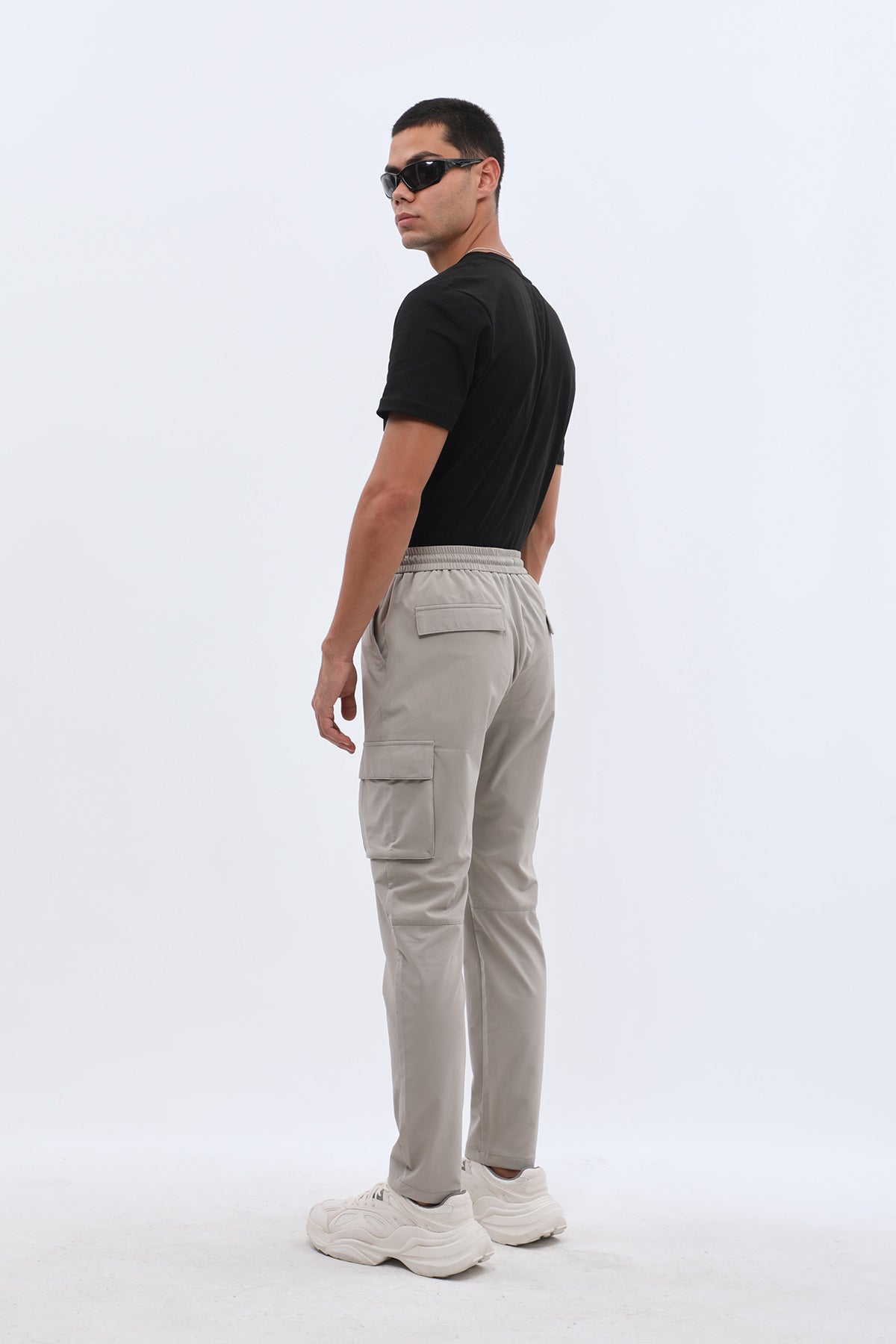 بنطلون كارجو بتصميم مرن من JEANSPRO - لون حجري