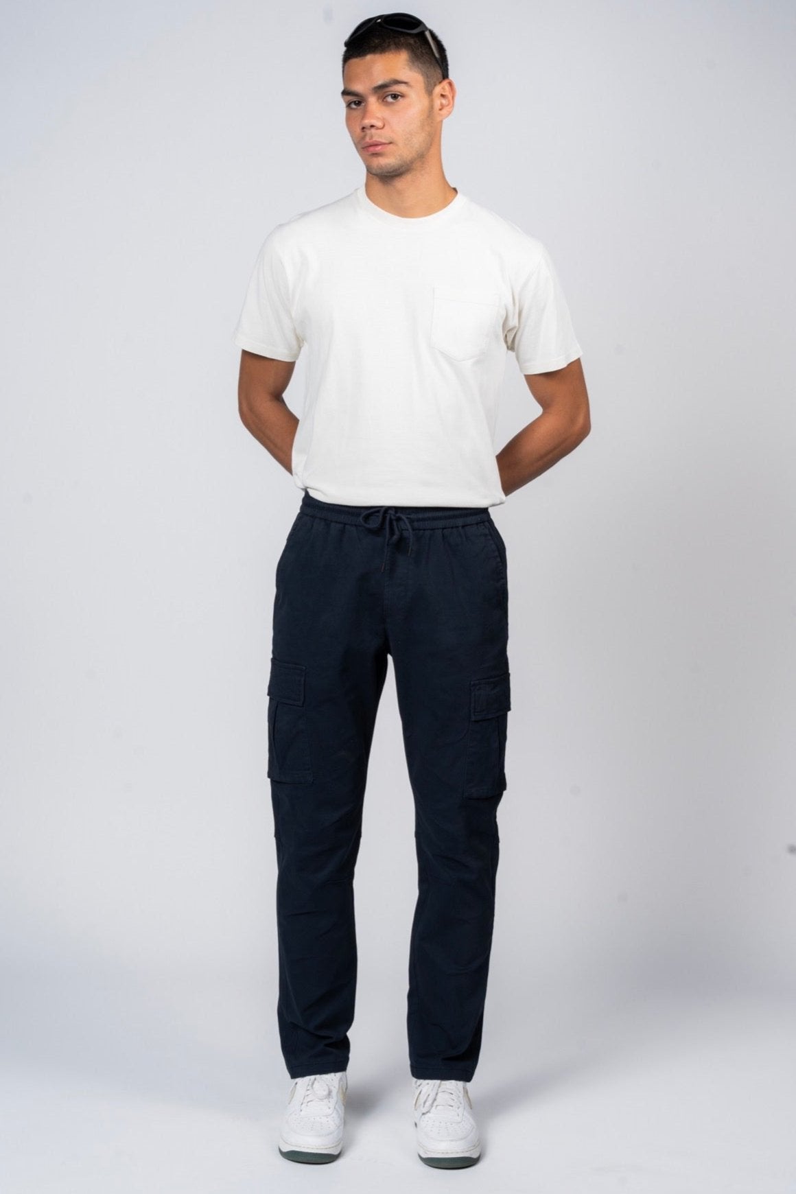 بنطلون كارجو قطن بتصميم كلاسيكي من JEANSPRO – لون كحلي