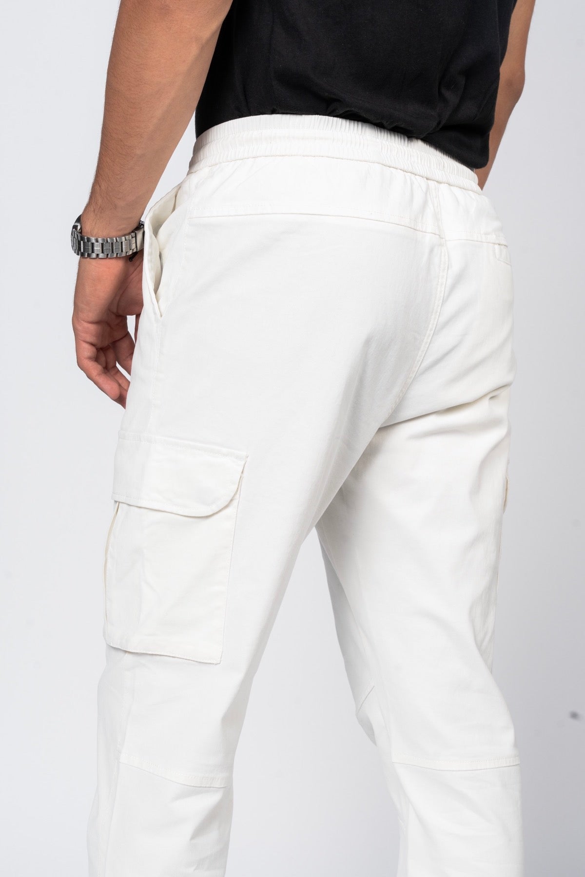 JEANSPRO Classic Cotton Cargo Pants - Off-White