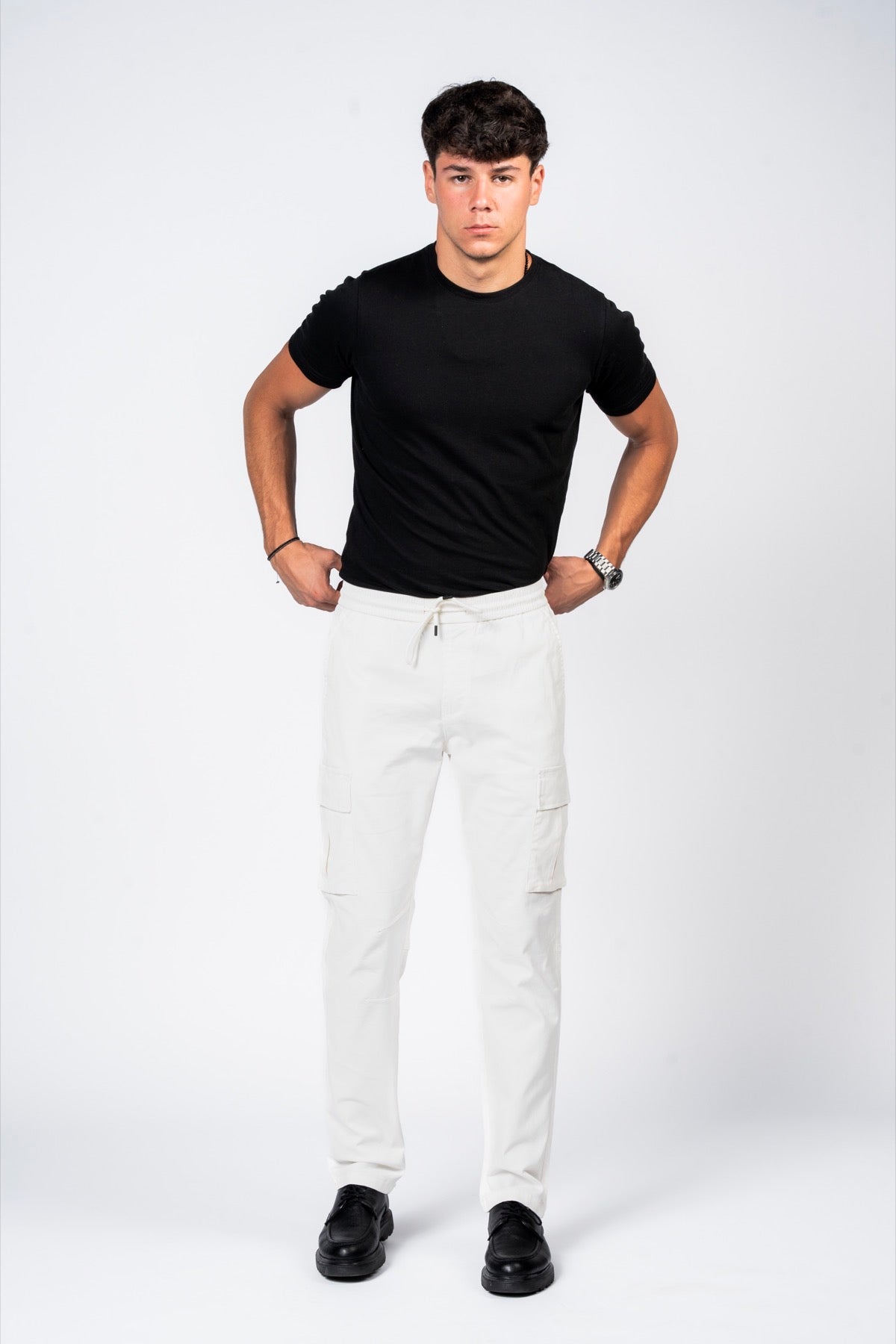 JEANSPRO Classic Cotton Cargo Pants - Off-White