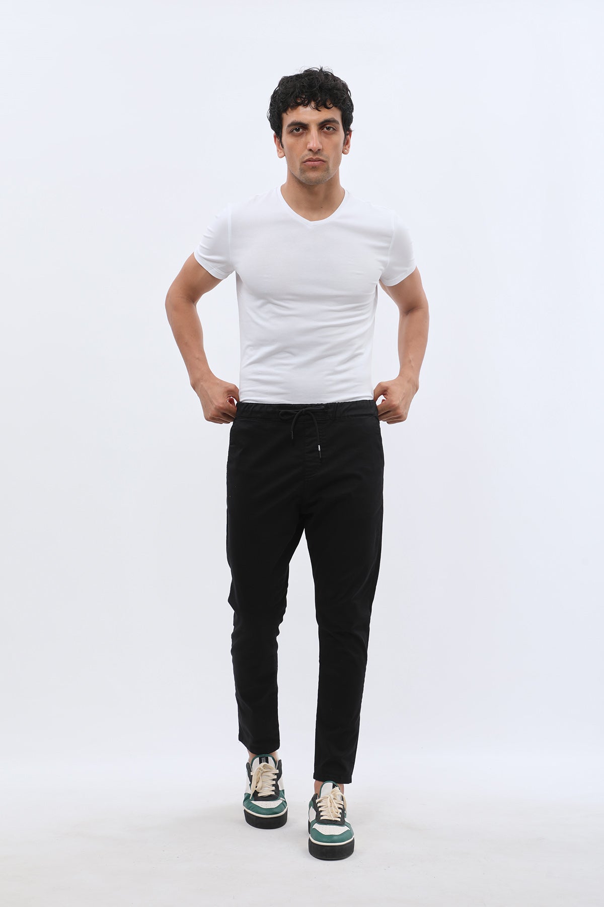 بنطلون جوجر قطني من JEANSPRO - لون أسود