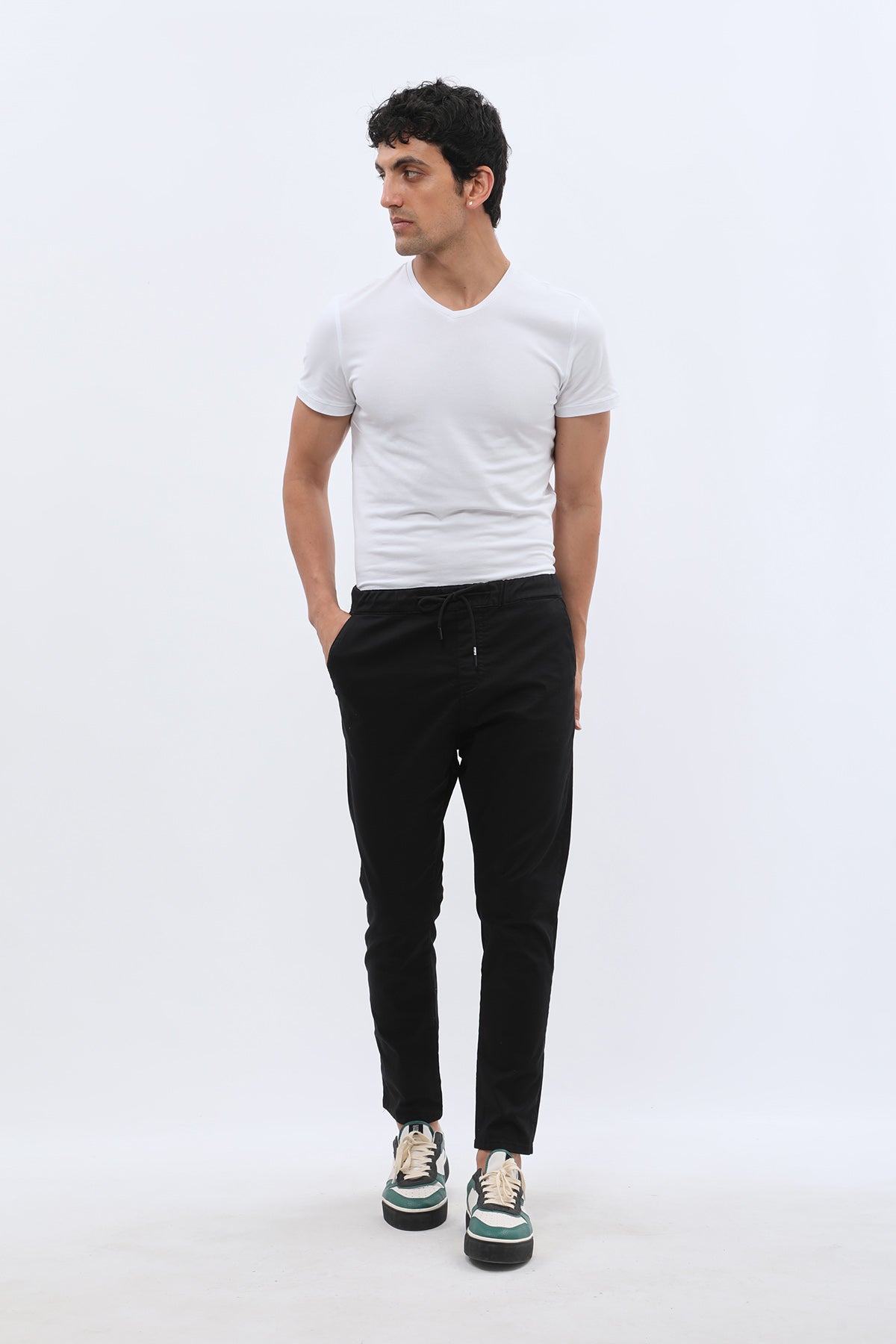 بنطلون جوجر قطني من JEANSPRO - لون أسود