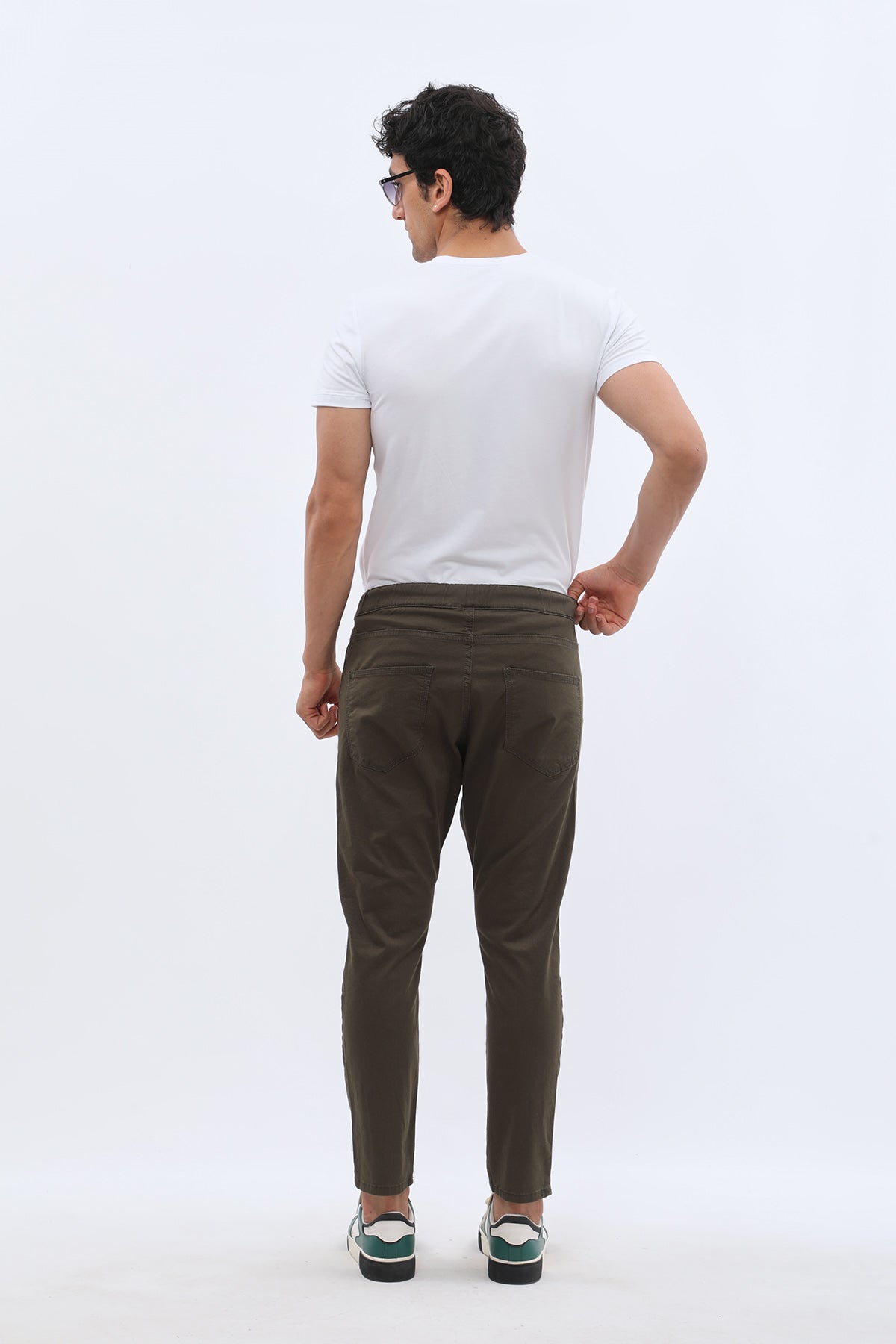 بنطلون جوجر قطني من JEANSPRO - لون كاكي