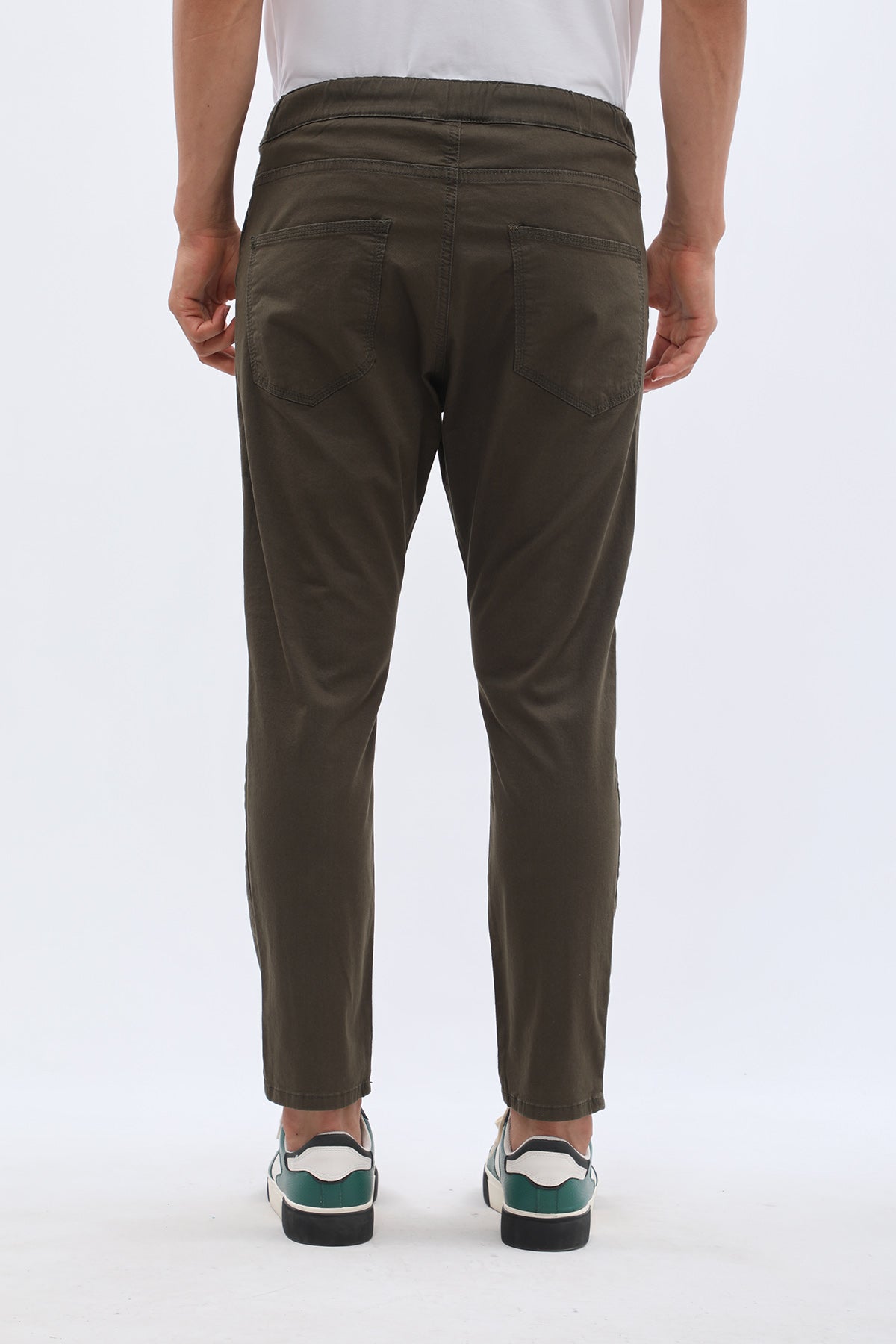 بنطلون جوجر قطني من JEANSPRO - لون كاكي