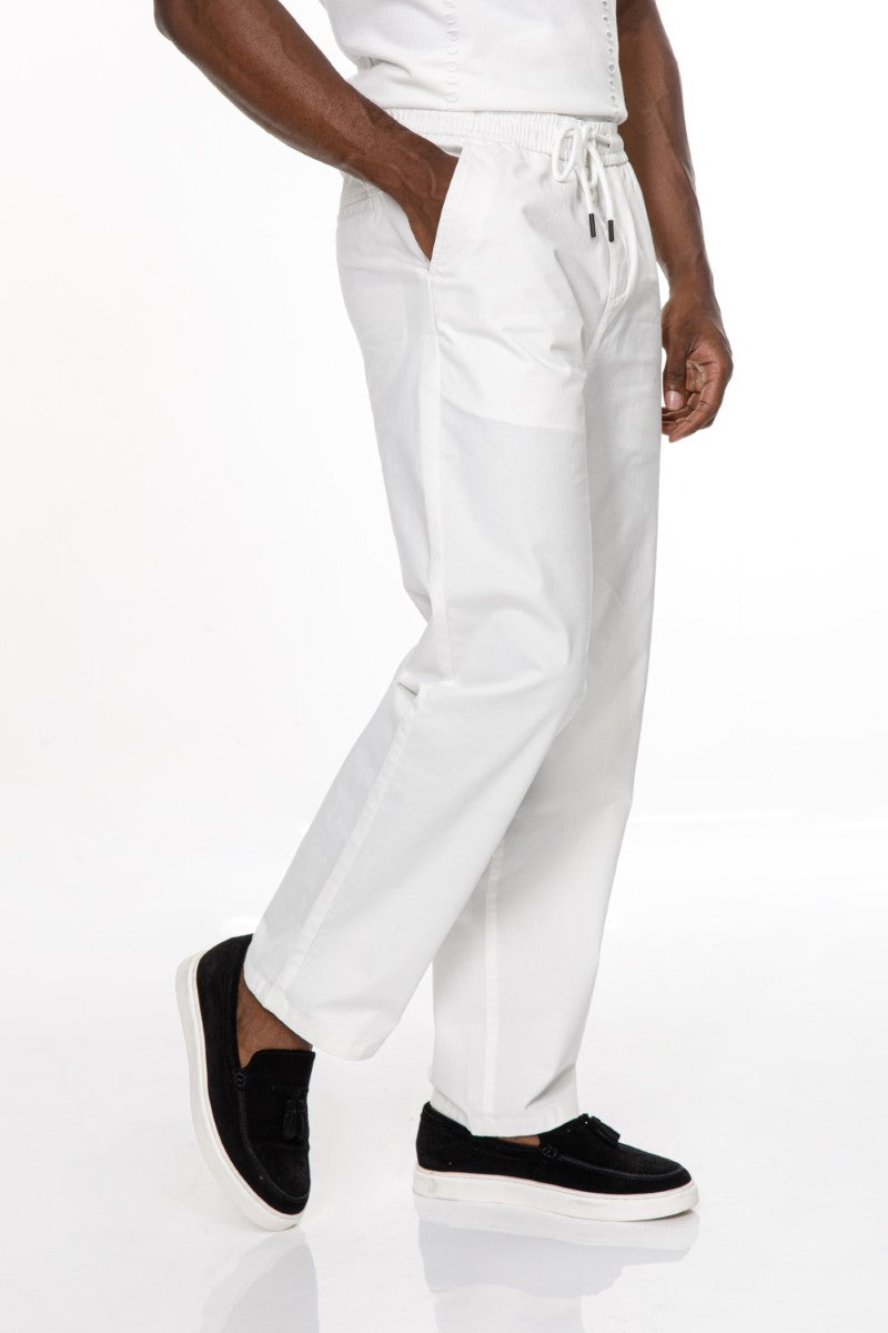 JEANS PRO White Loose Fit Chino Pants