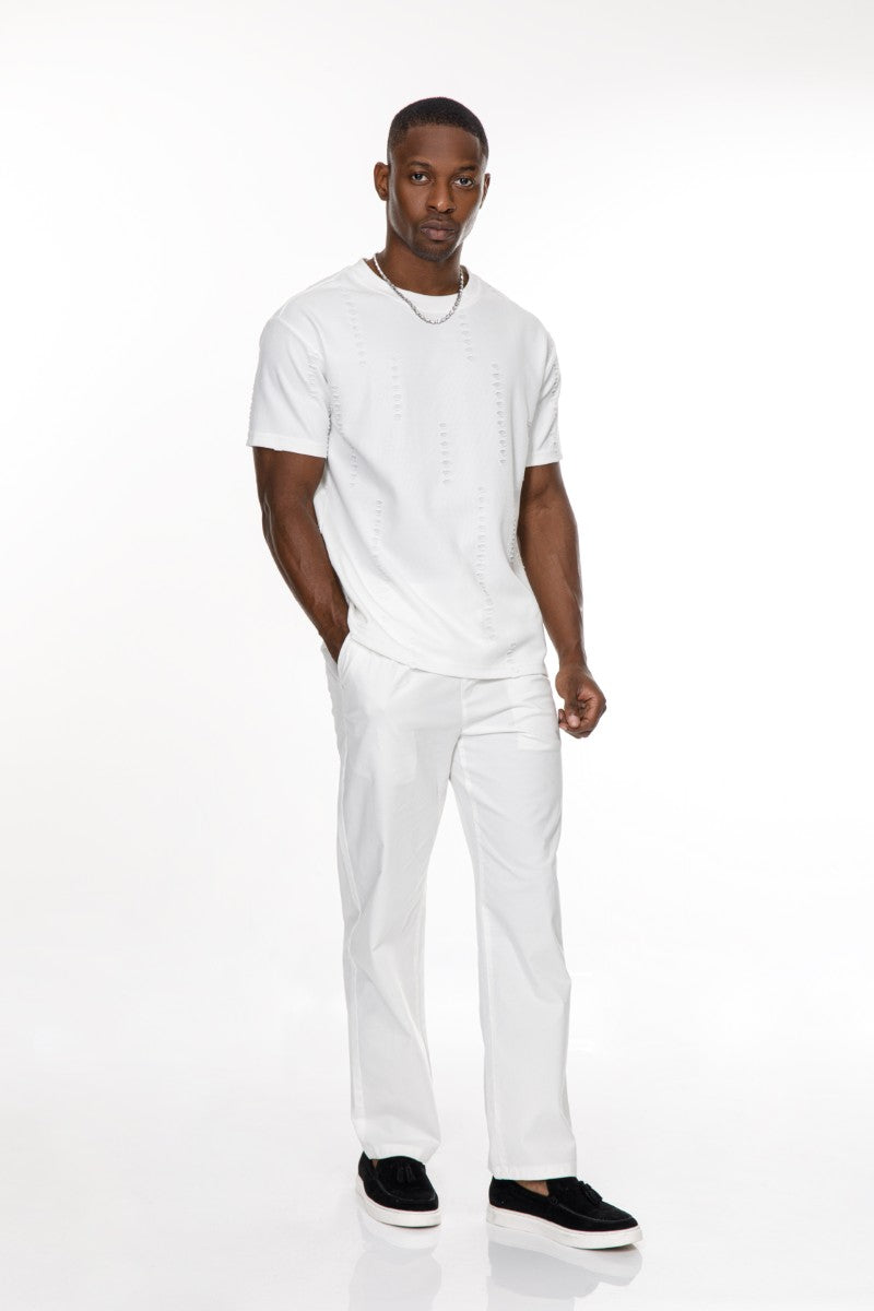 JEANS PRO White Loose Fit Chino Pants