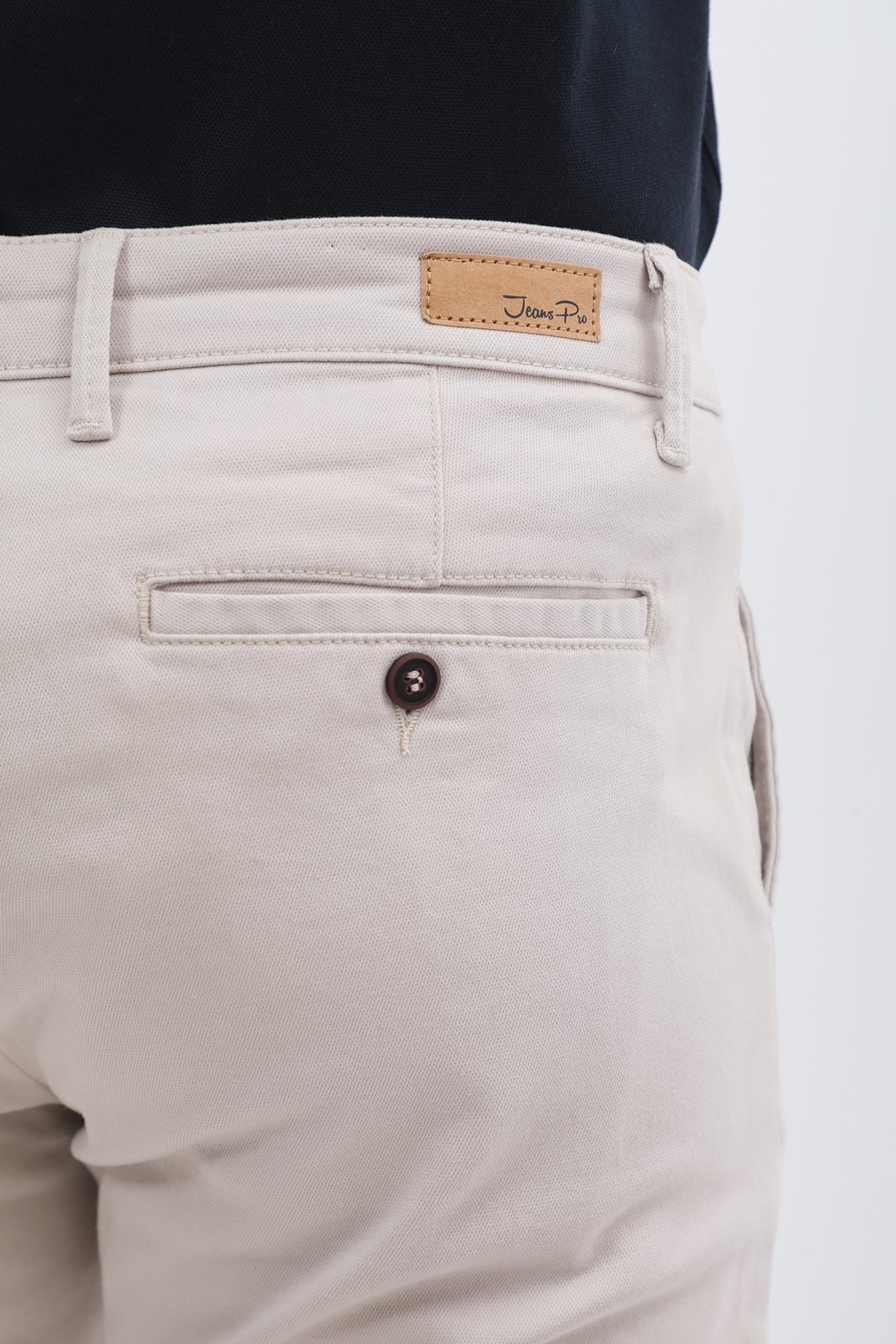 بنطلون كتان Slim Fit من JEANSPRO - لون حجري