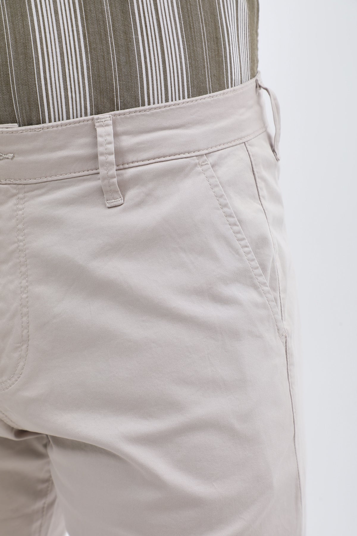 بنطلون كتان Slim Fit من JEANSPRO - لون حجري