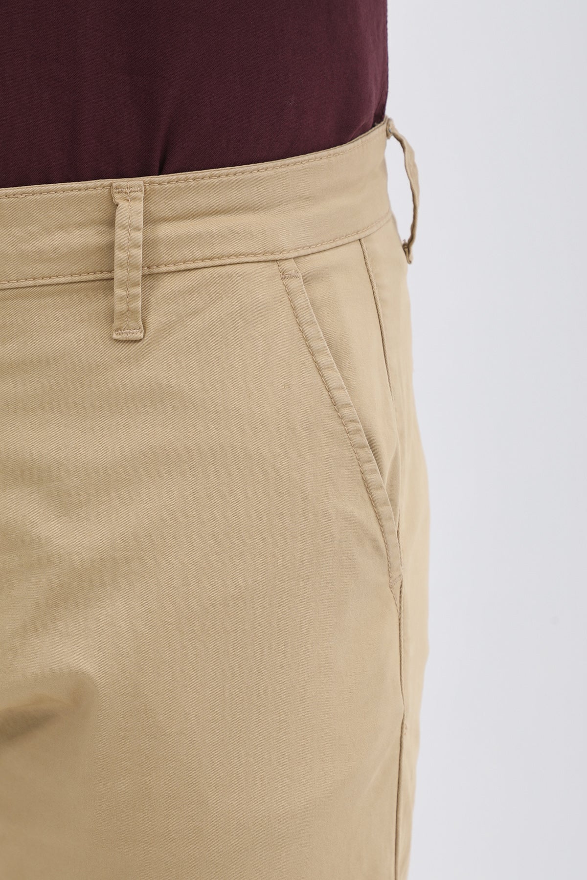 بنطلون كتان Slim Fit من JEANSPRO - لون خردلي