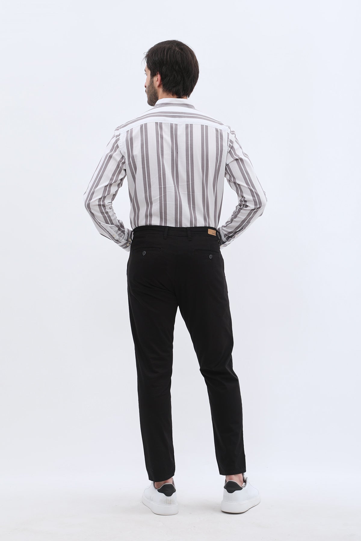 بنطلون كتان Slim Fit من JEANSPRO - لون أسود
