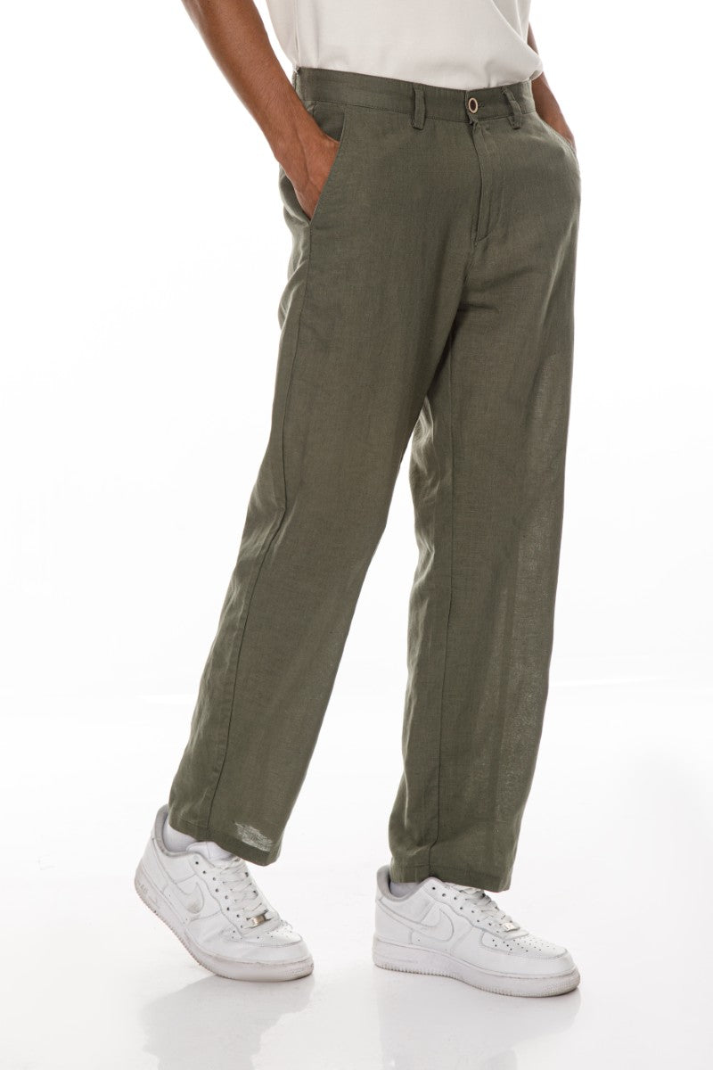 JEANS PRO Ight Green Loose Fit Chino Pants