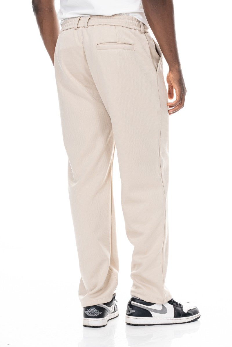 بنطال مريح برباط - بيج