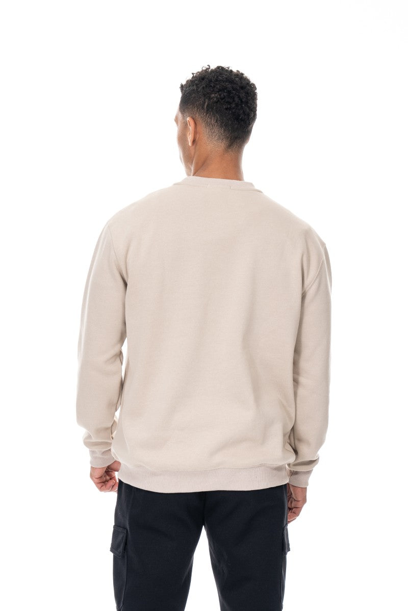 سويت شيرت قطني أساسي - بيج فاتح