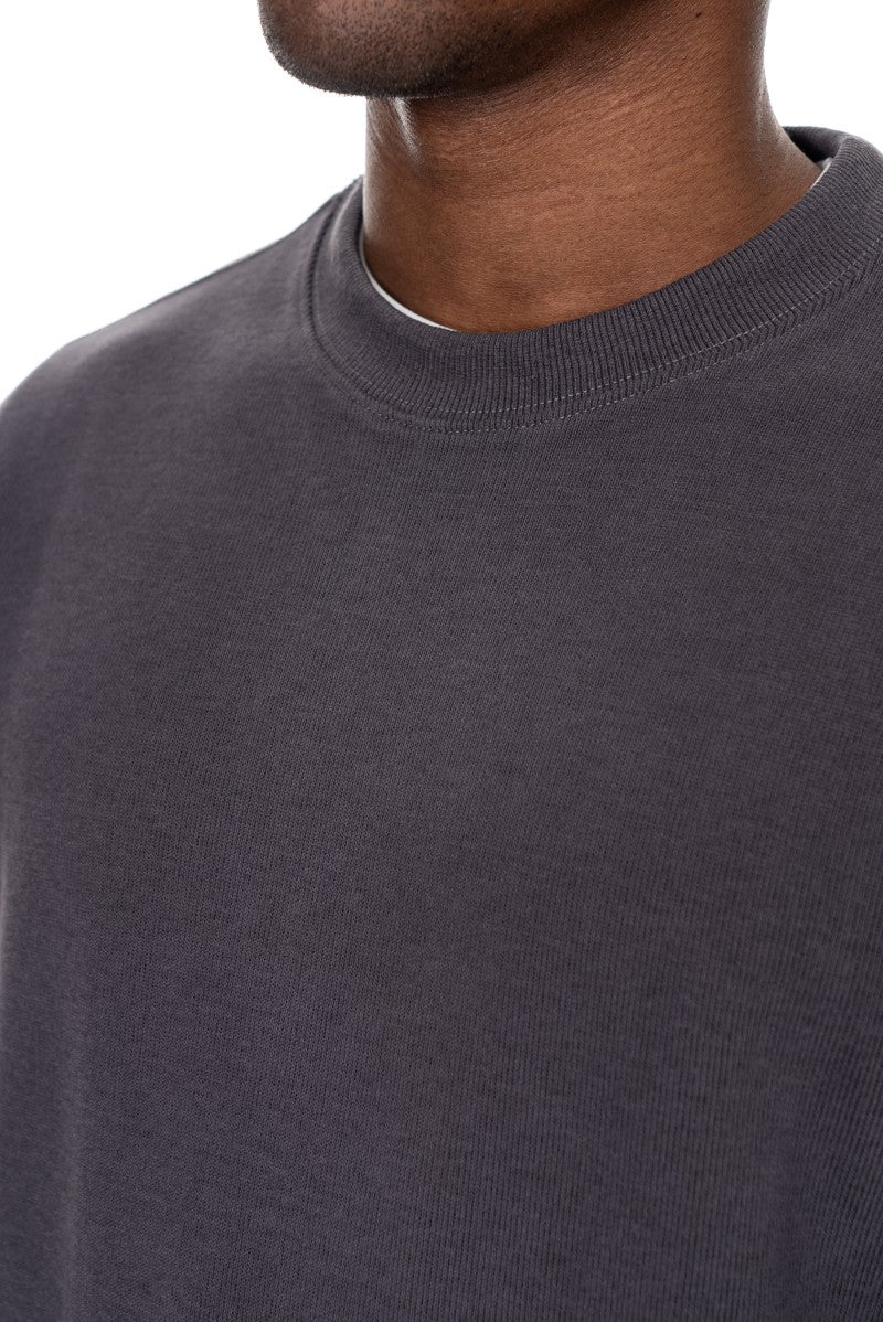 طقم سويت شيرت وبنطال رياضي أساسي - رمادي