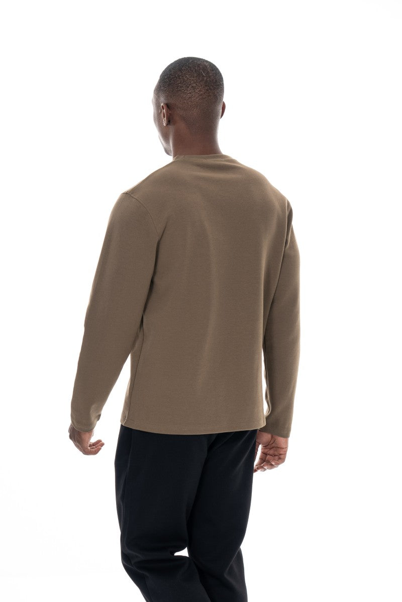 سويت شيرت قطني أساسي - أخضر عسكري