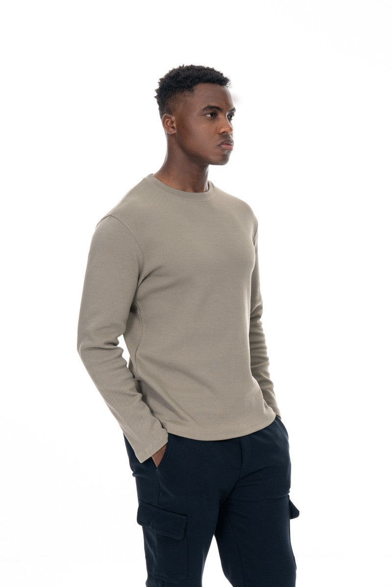 سويت شيرت قطني أساسي - أخضر فاتح